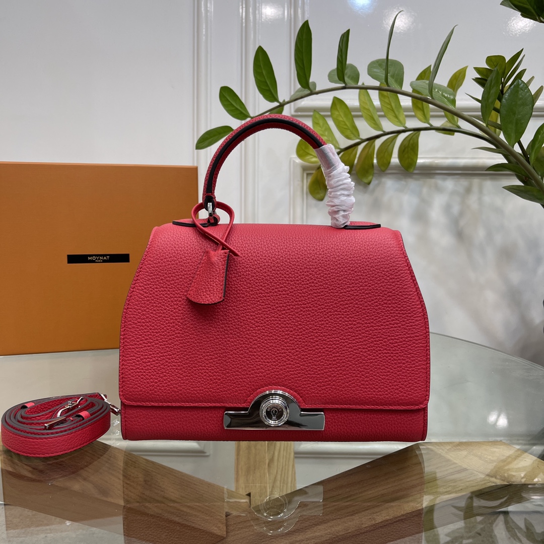 [TOP] MOYNAT RéJANE Bag Cowhide 26x10x18.5cm - Red - 711 Luxury