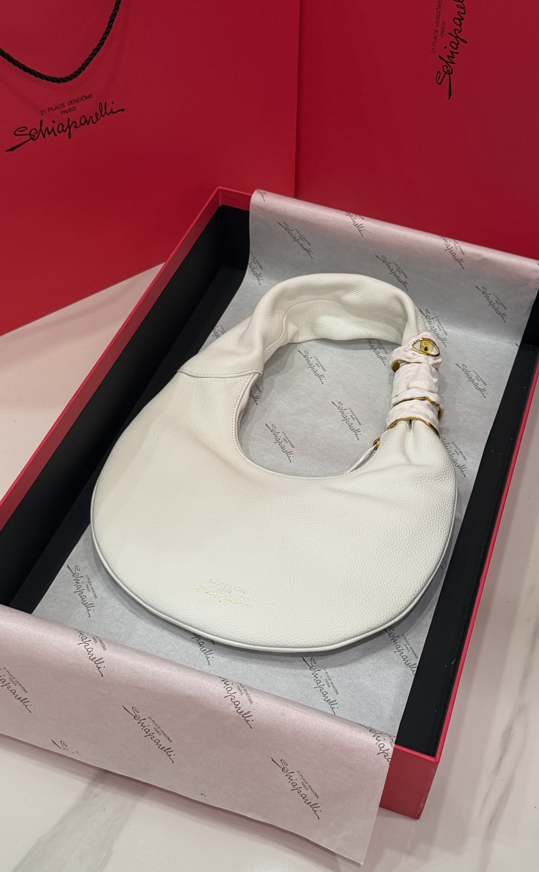[TOP] Schiaparelli Soufflé Bag 29x40x7cm - White - 711 Luxury