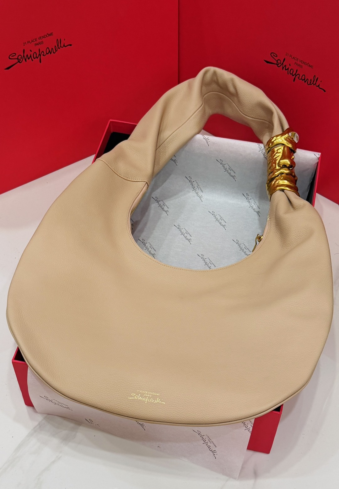 [TOP] Schiaparelli Soufflé Bag 43x60x8cm - Pink - 711 Luxury