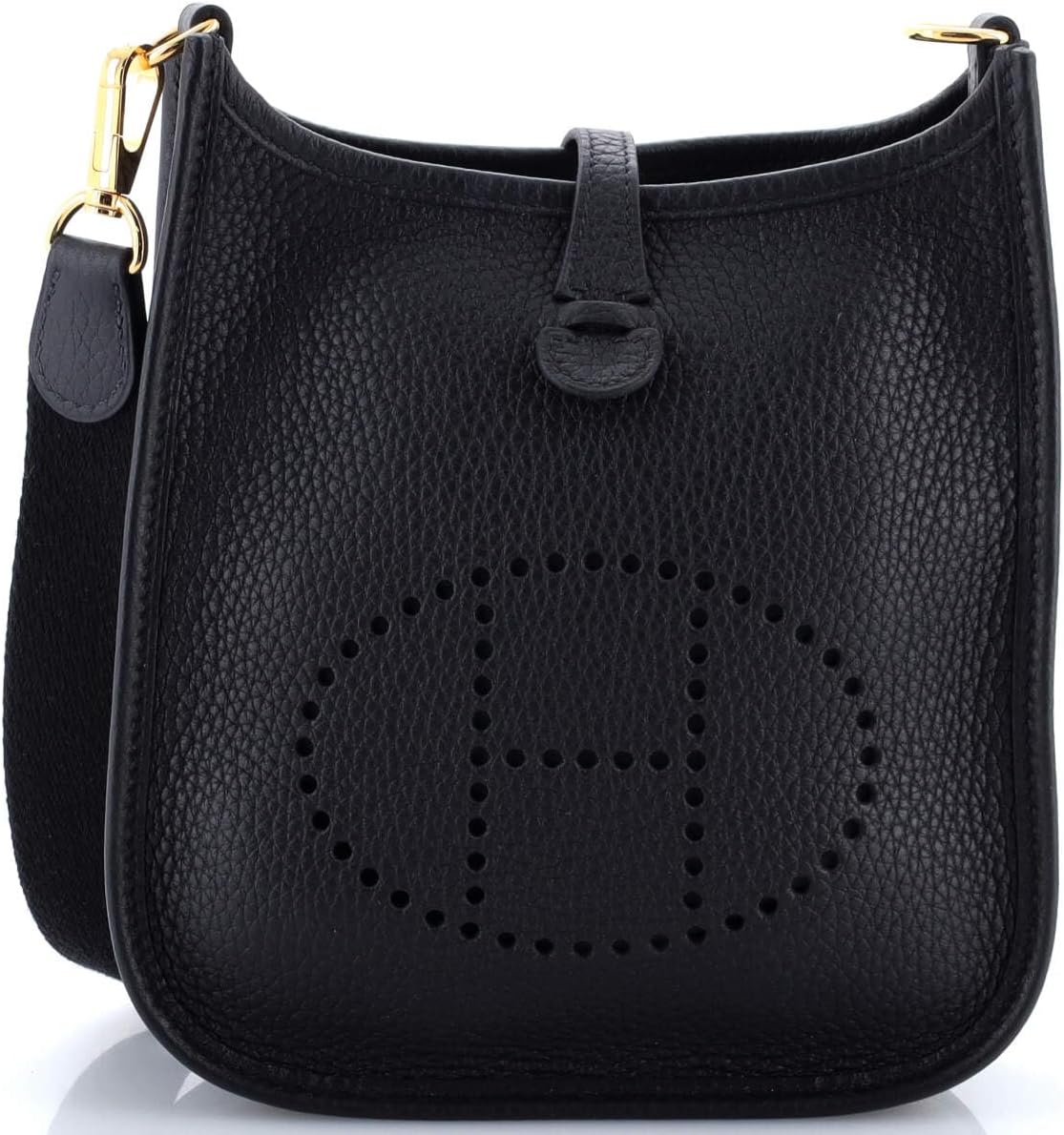 Hermès, Pre-Loved Evelyne Bag Gen III Clemence TPM, Noir