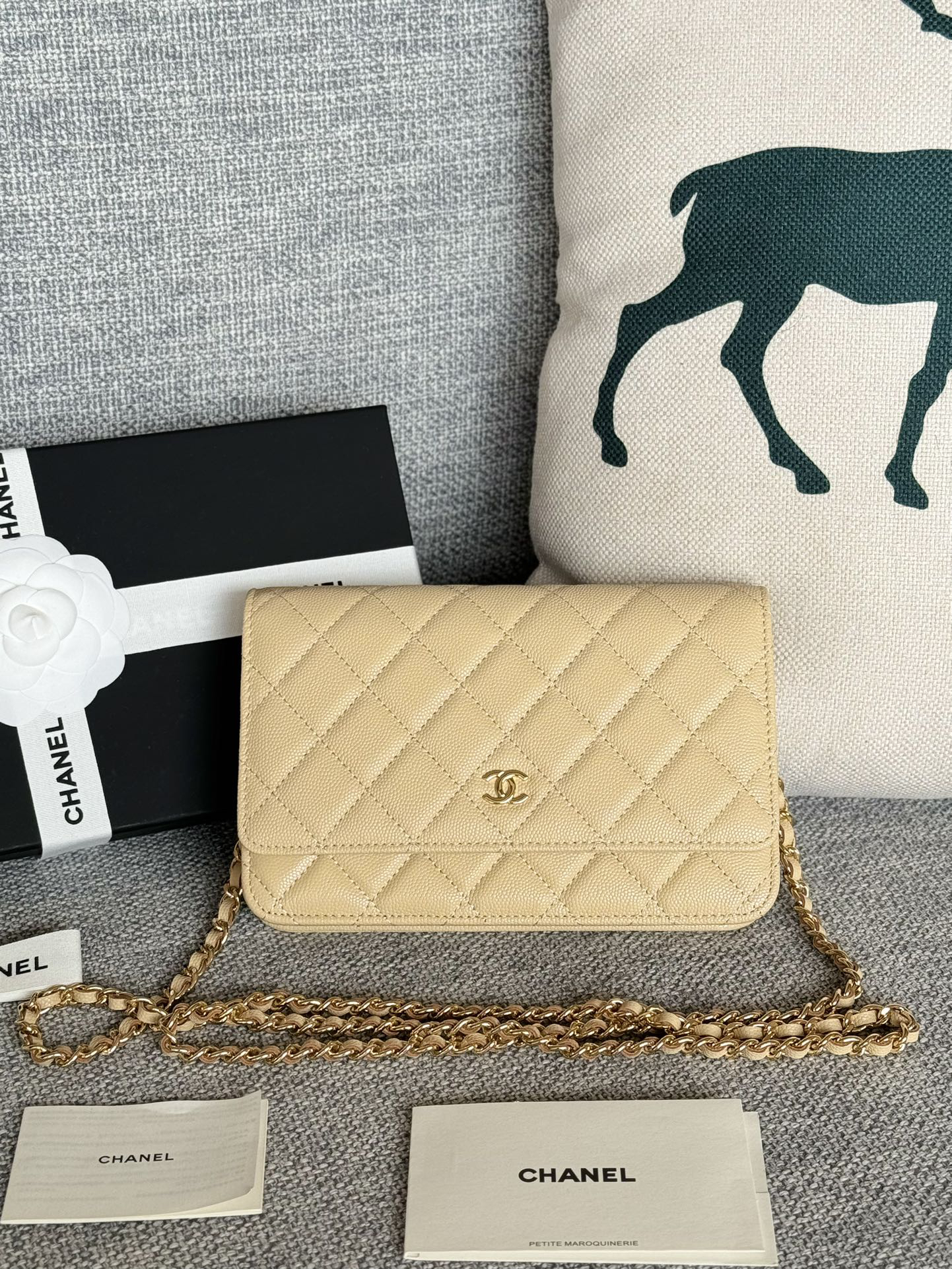 [TOP] CHANEL Woc Bag Cowhide 19x12x3cm - Apricot & GHW - 711 Luxury
