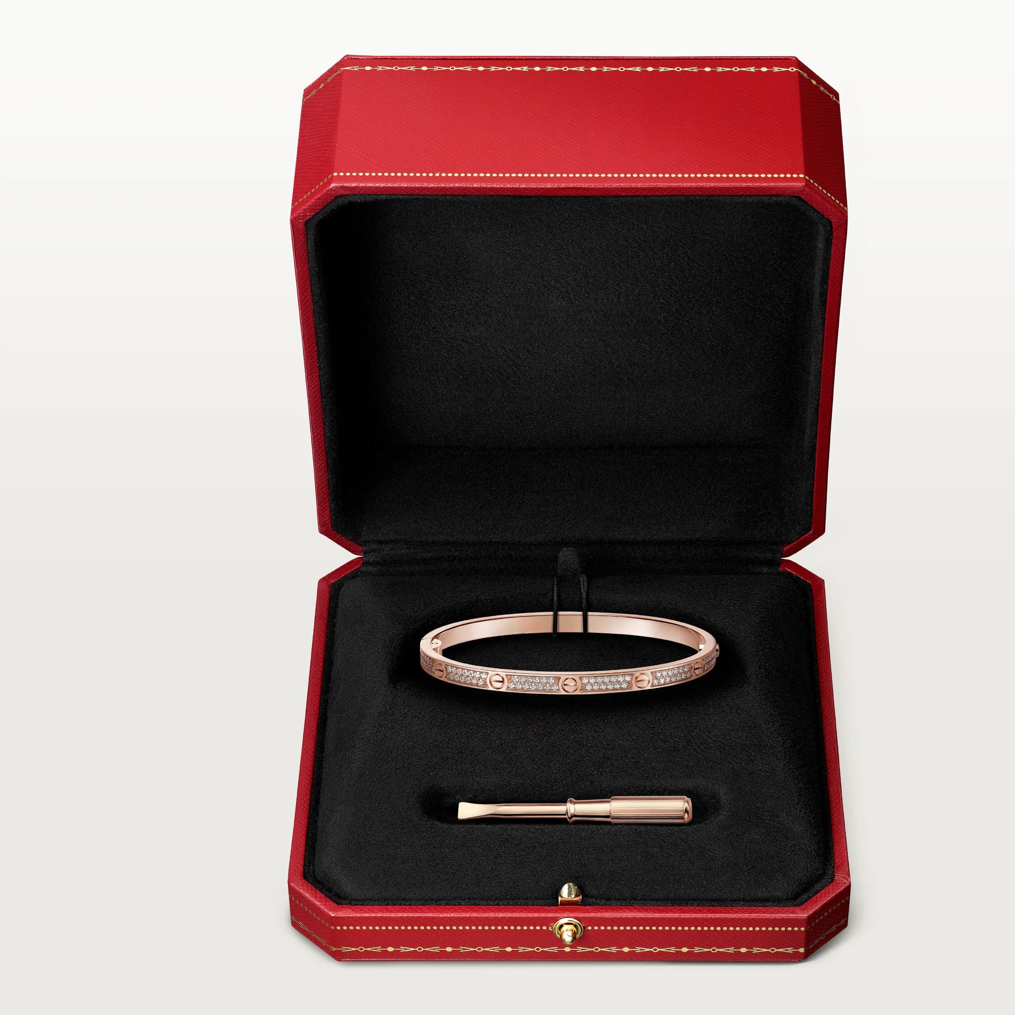 Carty Love Stardust Bracelet ,Rose Gold ,2 row Moissanite