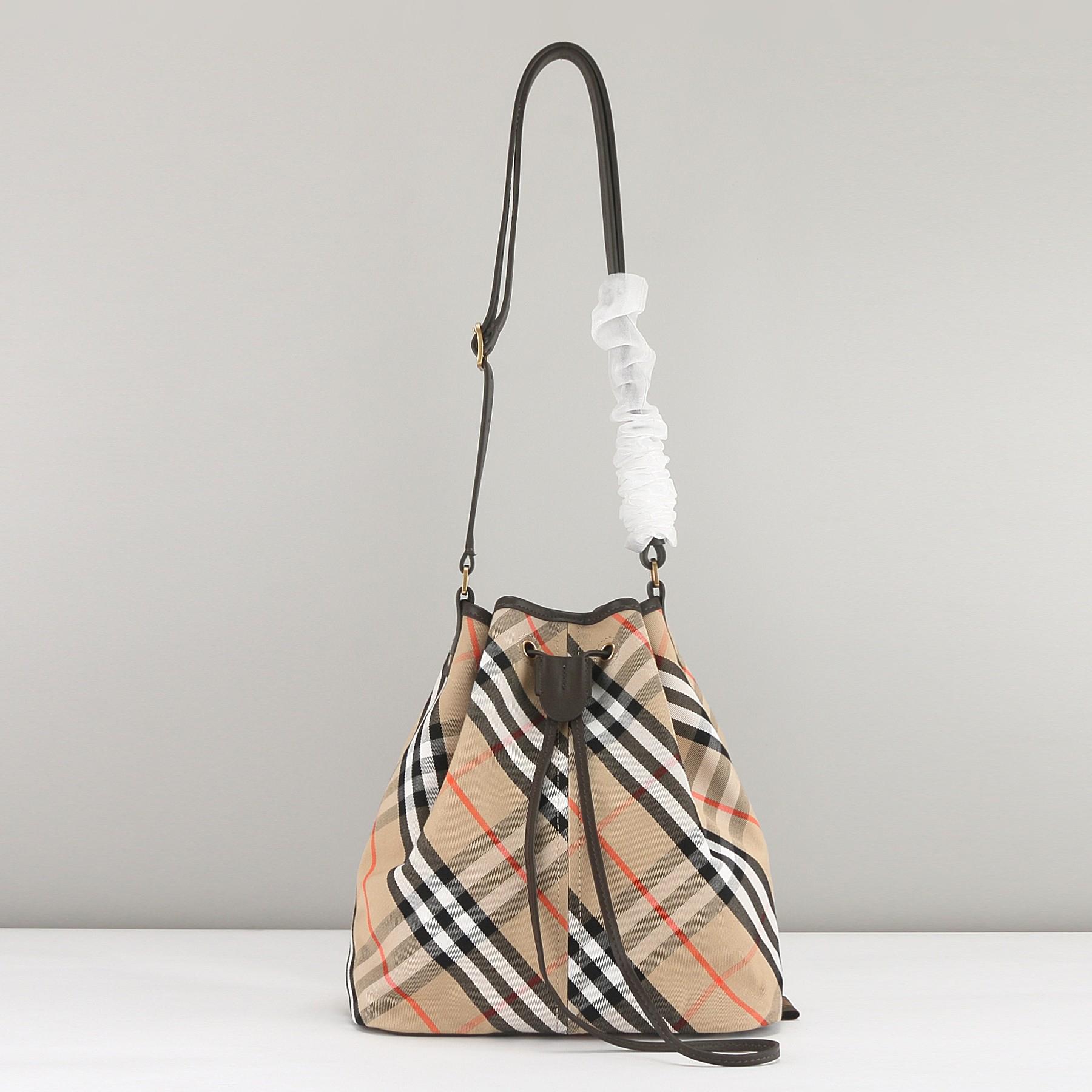 [TOP] BURBERRY Bucket Bag 27.5x 16x 29cm - Khaki and Brown - 711 Luxury