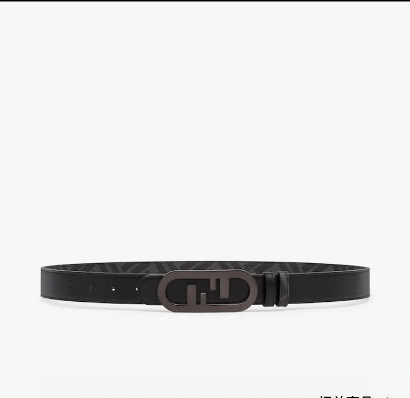 [TOP] FENDI Belt Calfskin 3cm - Black - 711 Luxury