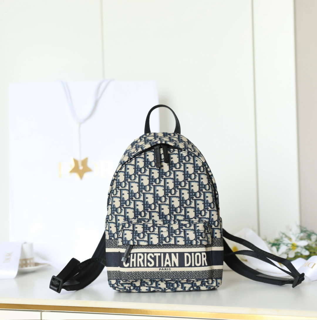 [TOP] Christian Dior Small Travel Backpack - Oblique Blue - 711 Luxury