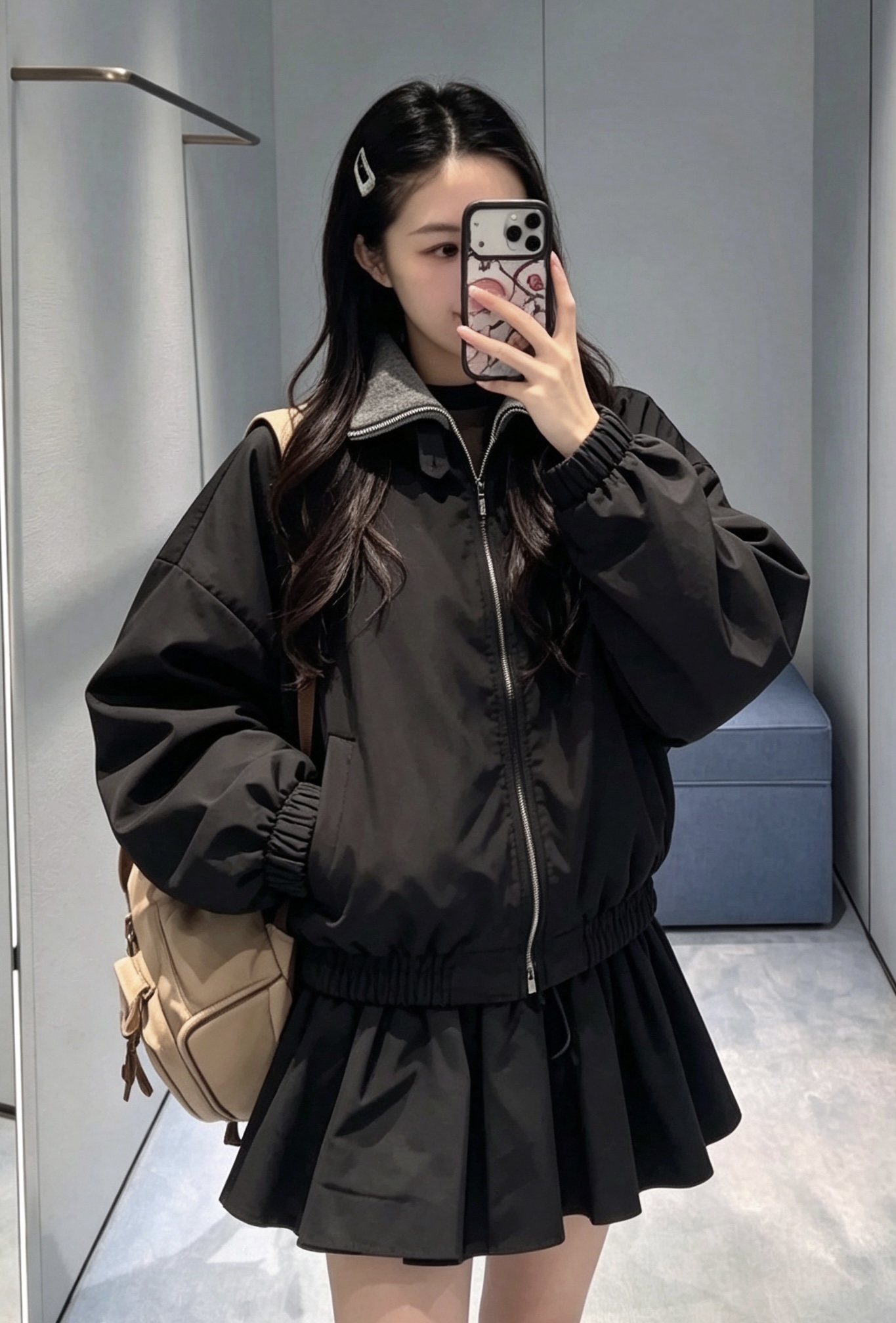 [TOP] Miu Miu Jacket + Skirt Set - Black - 711 Luxury