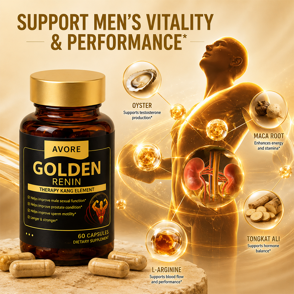 The Power Inside AVORE Golden Renin: Oyster, Maca Root, Tongkat Ali & L-Arginine