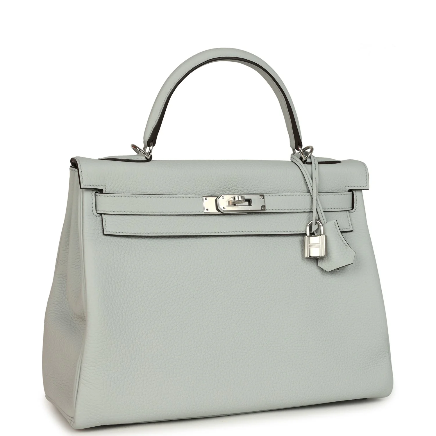 Hermes Kelly Retourne 3 Bleu Pale Clemence Palladium Hardware