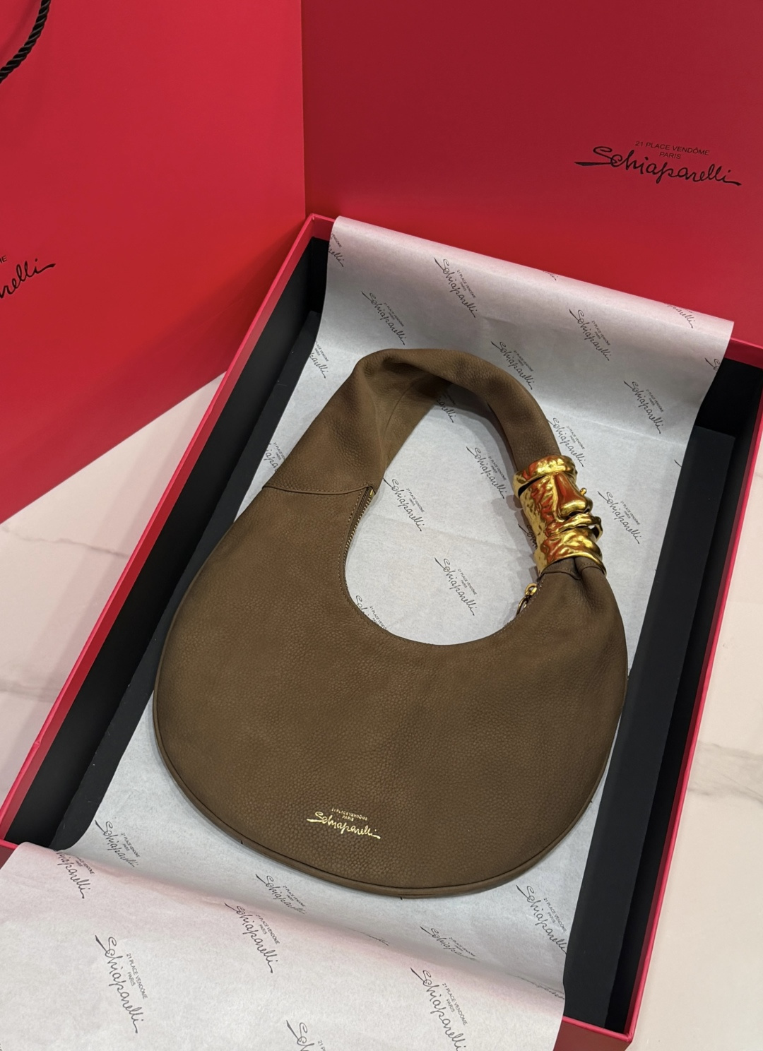 [TOP] Schiaparelli Soufflé Bag 29x40x7cm - Gray - 711 Luxury