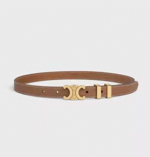 [TOP] CELINE Belt Calfskin 2.5cm - Brown - 711 Luxury