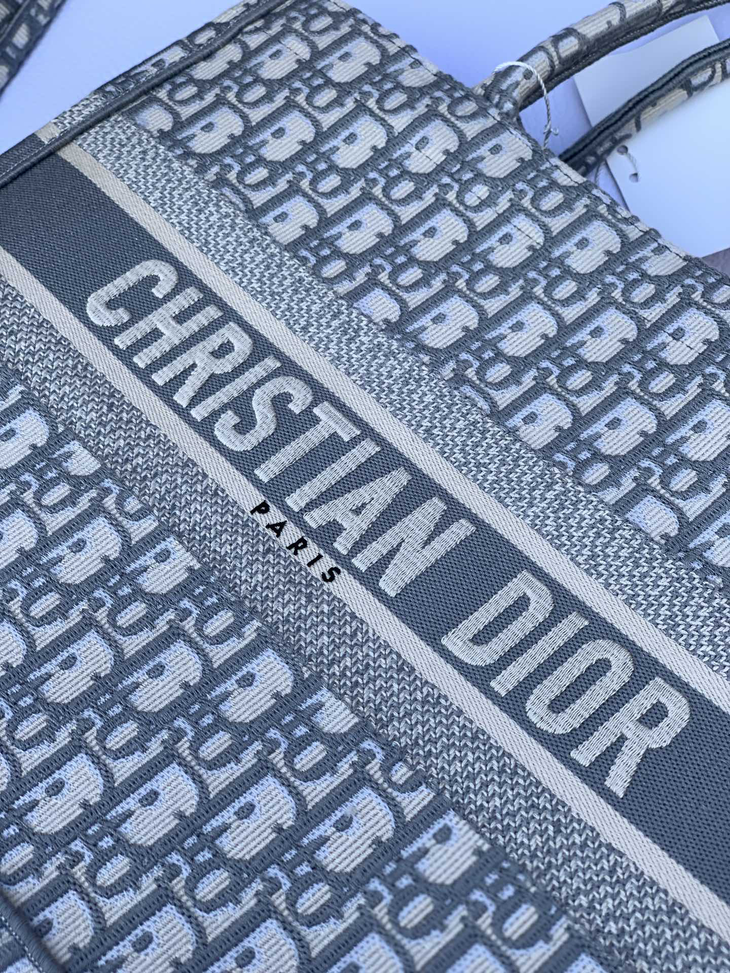 [TOP] Christian Dior Book Tote Bag 36.5x28x17.5cm - Gray