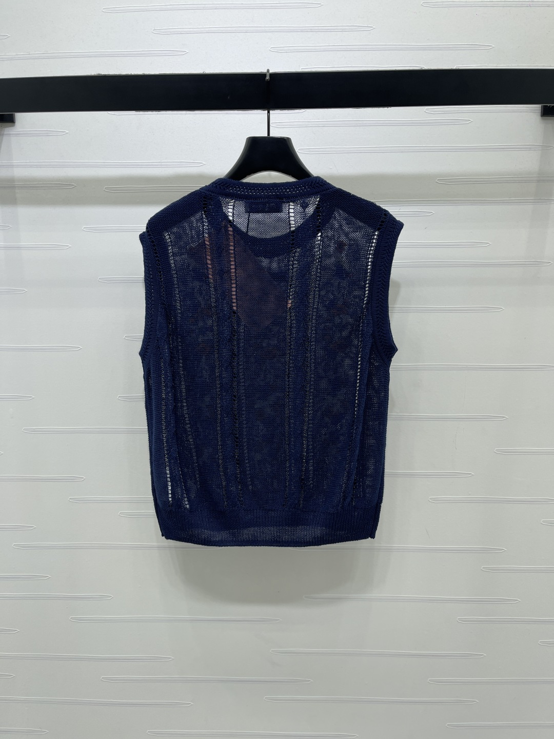 [TOP] Miu Miu Knit Vest - Navy Blue - 711 Luxury