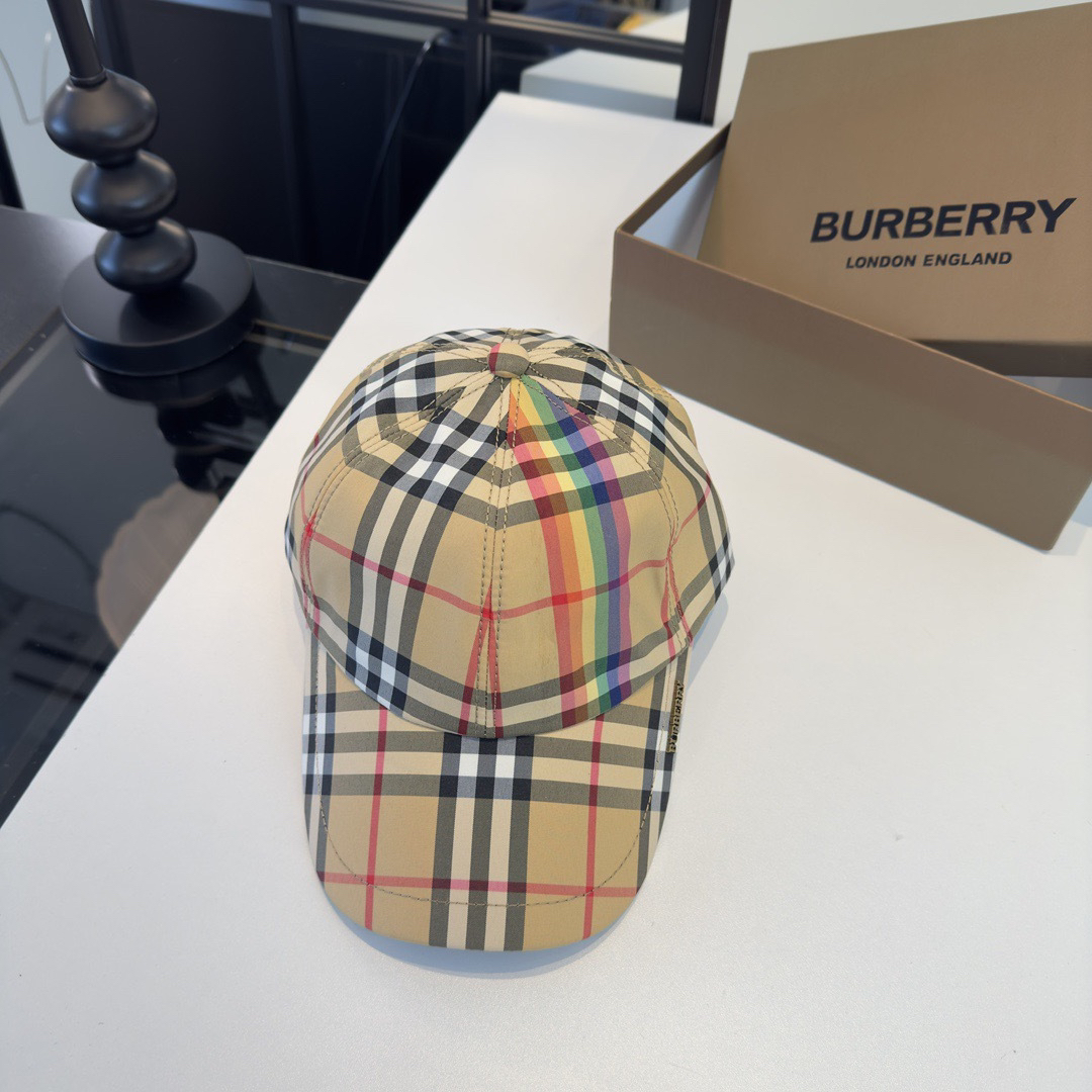 [TOP] BURBERRY Baseball Cap - Brown - 711 Luxury