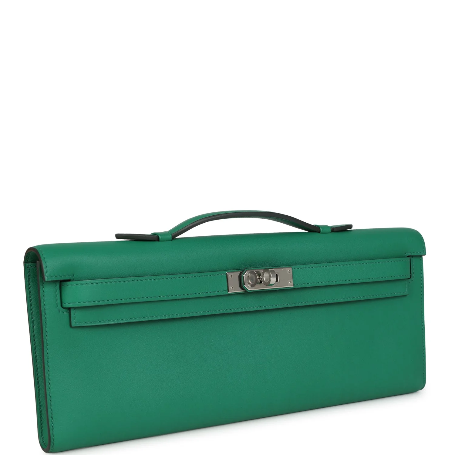 Hermes Kelly Cut Vert Vertigo Swift Palladium Hardware