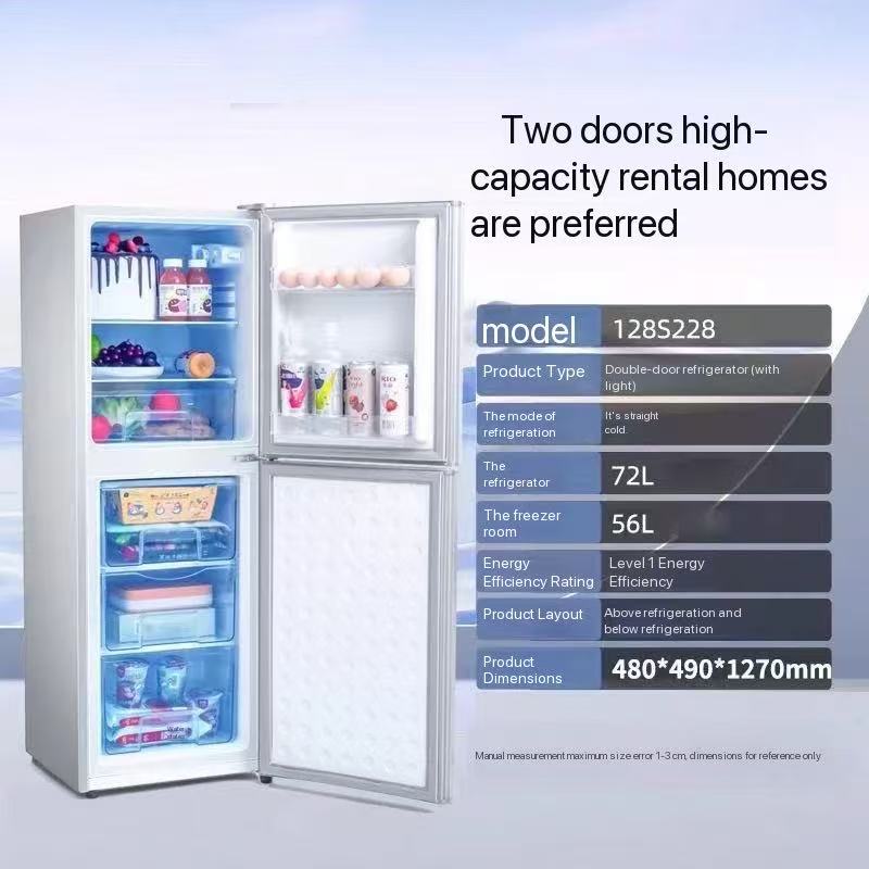 128L double-door refrigerator--0.29CBM