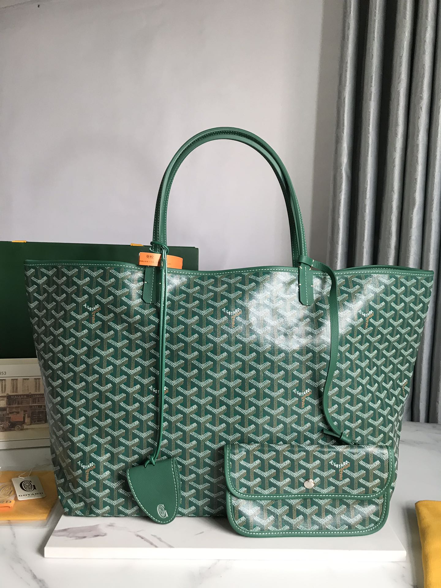 [TOP] Goyard Saint Louis Bag 40-20-32 CM - Green - 711 Luxury