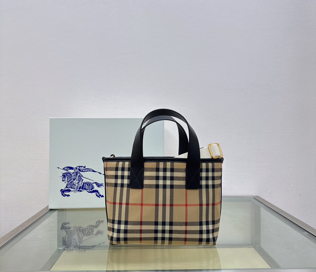 [TOP] BURBERRY Tote Bag 27x9.5x16.5cm - Khaki - 711 Luxury