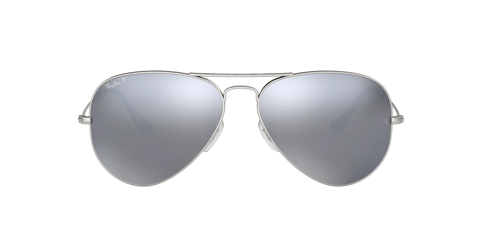 Aviator Large Metal - Matte Silver | Dark Grey Mirror - 58mm