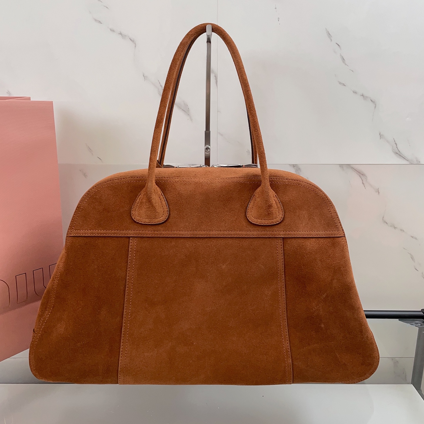 [TOP] Miu Miu Vivant Handbag 50X30.5X13CM - Brown - 711 Luxury