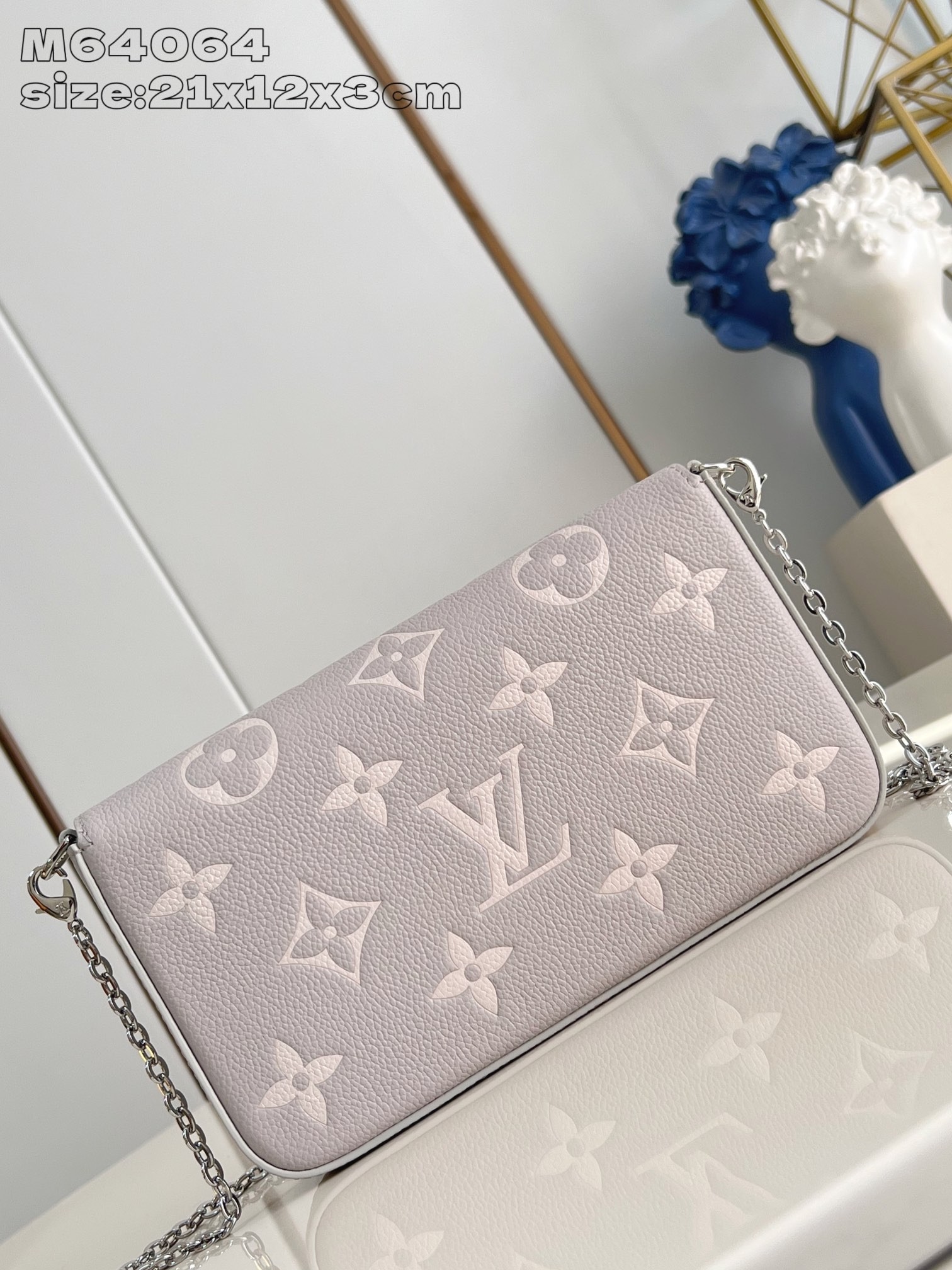 [TOP] Louis Vuitton LV Pochette Félicie 2 Tone Bag 21X12X3cm - Taro Purple