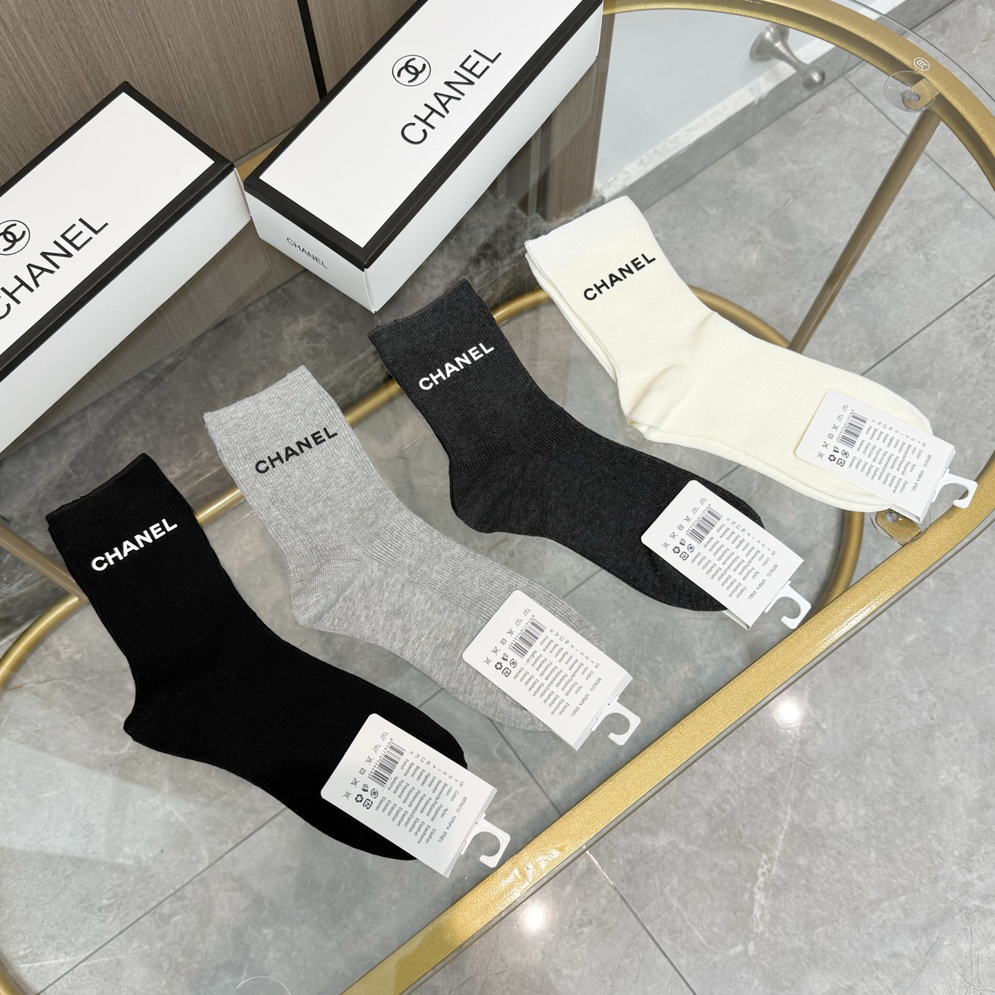[TOP] CHANEL Socks - 4 Pieces as a Set - 711 Luxury