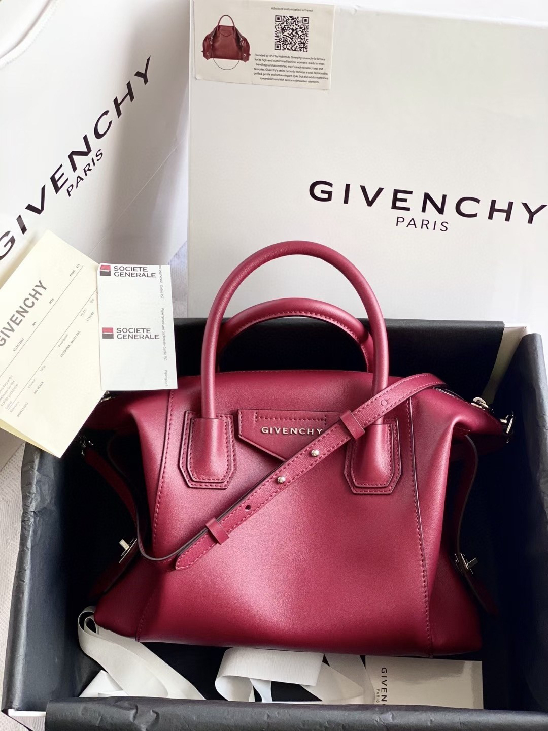 [TOP] GIVENCHY Antigona Tote Bag 30*8*25 cm  - Red - 711 Luxury