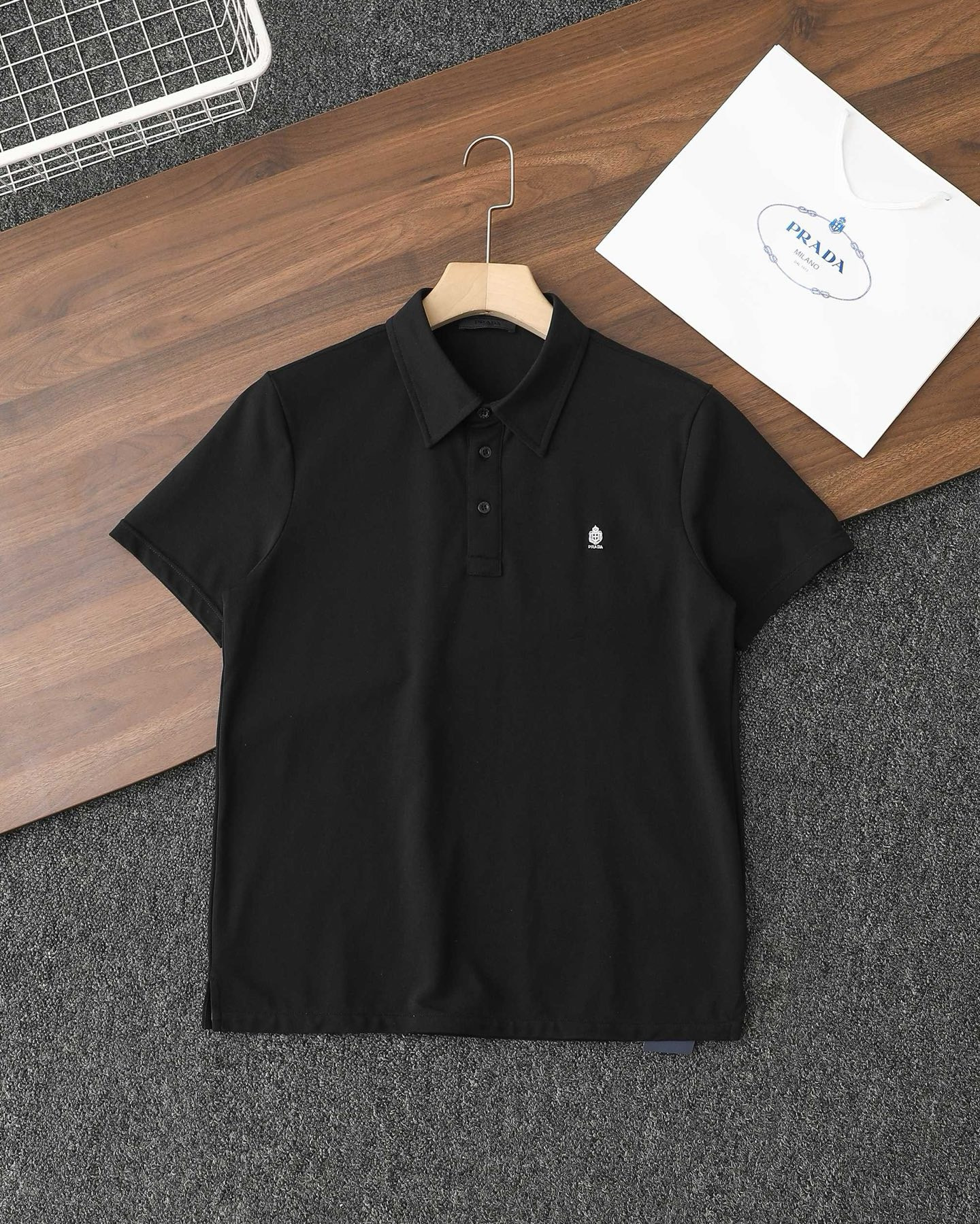 Prada Mercerized Pique Polo Shirt #386417