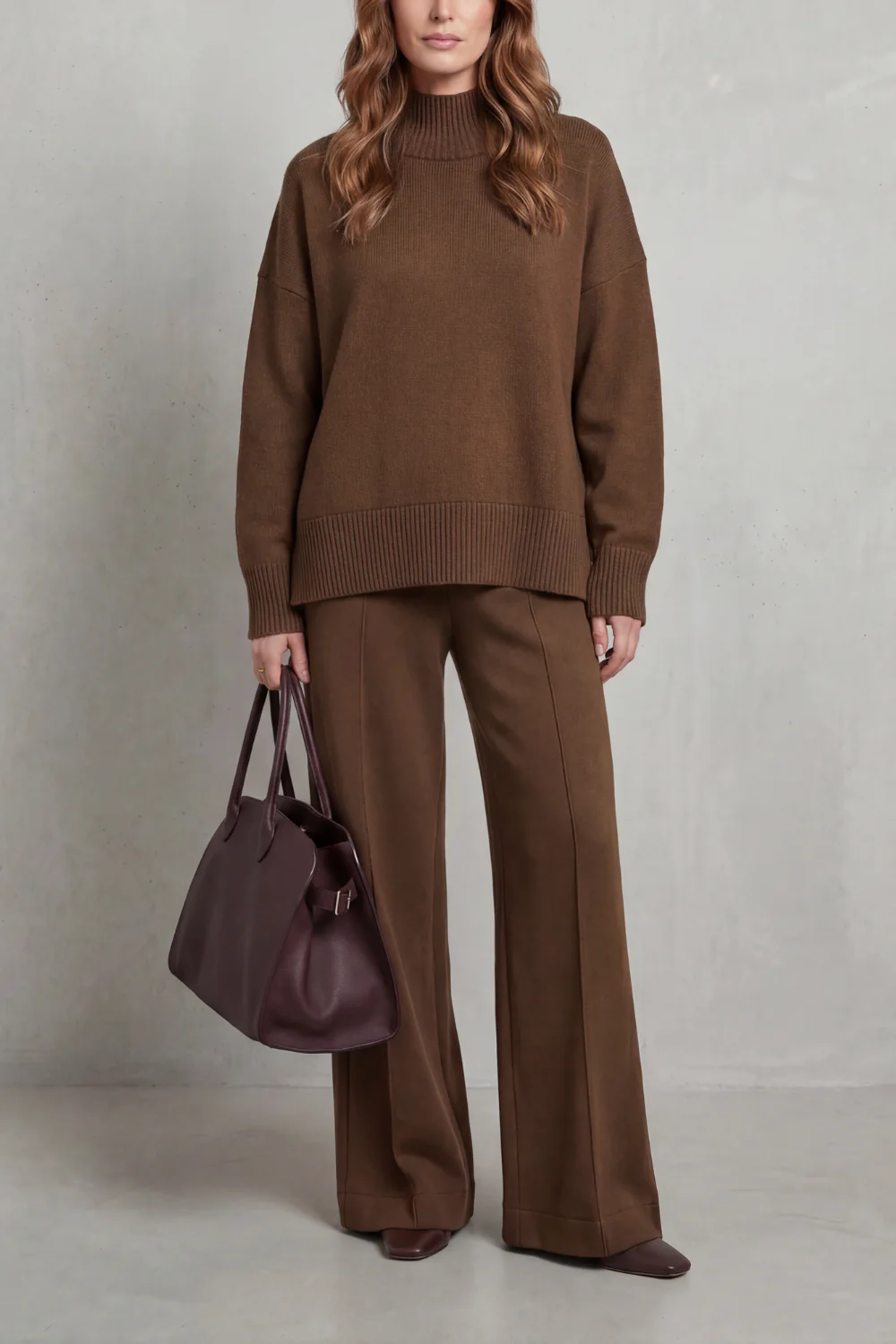 Casavella – Folded collar charm – Knit lounge set