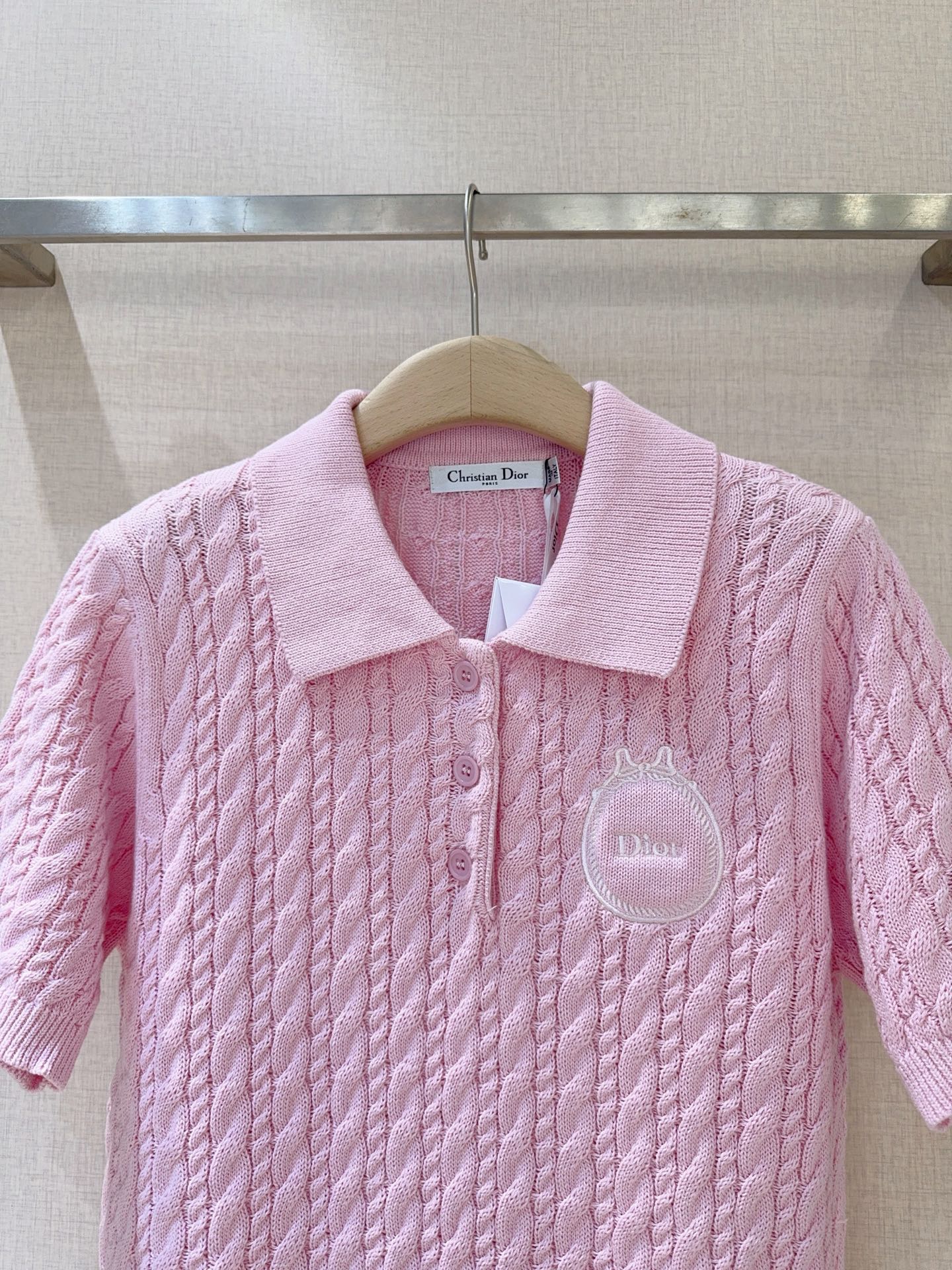 [TOP] Christian Dior Knit Top - Pink - 711 Luxury