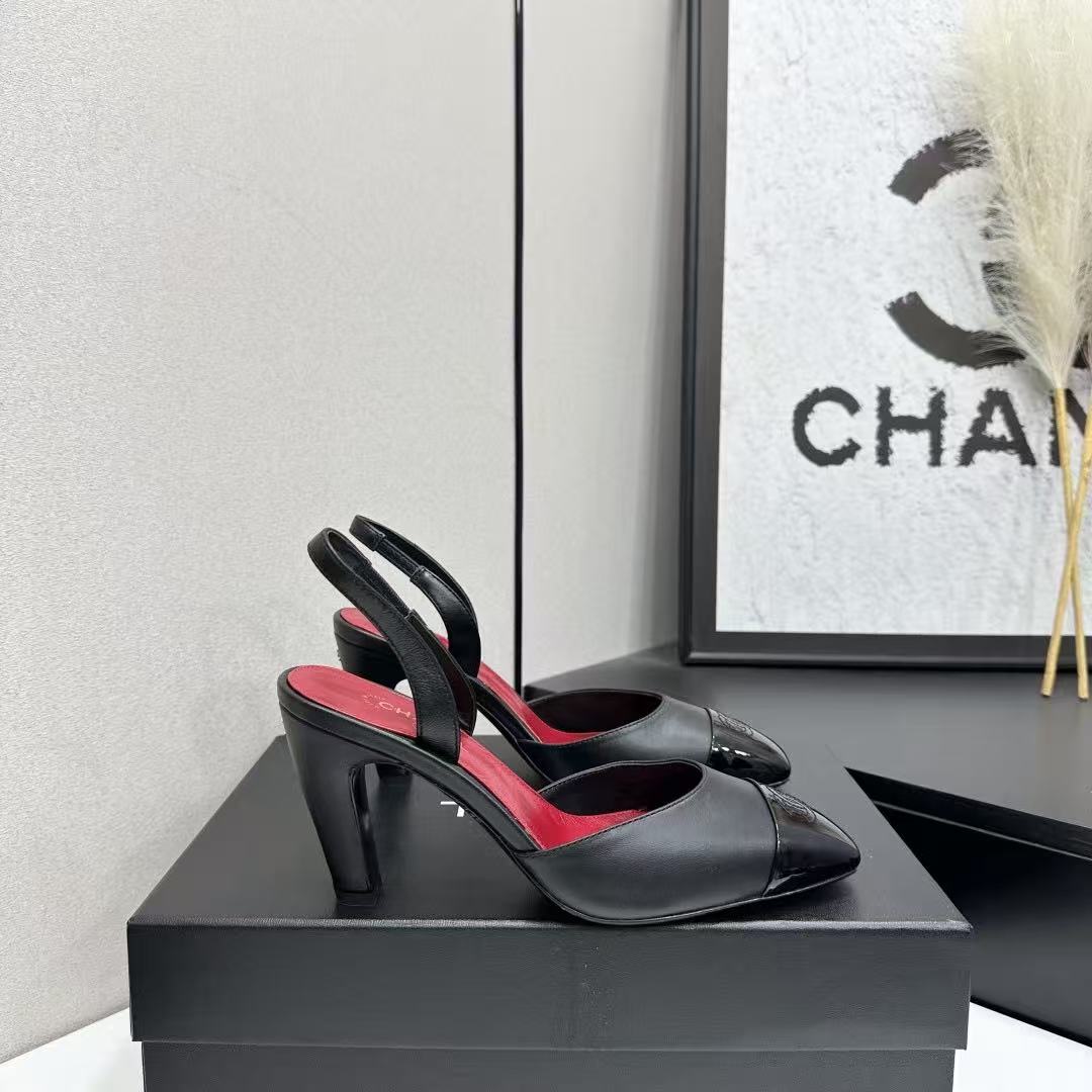 [TOP] CHANEL Height Heel Pumps - Black - 711 Luxury