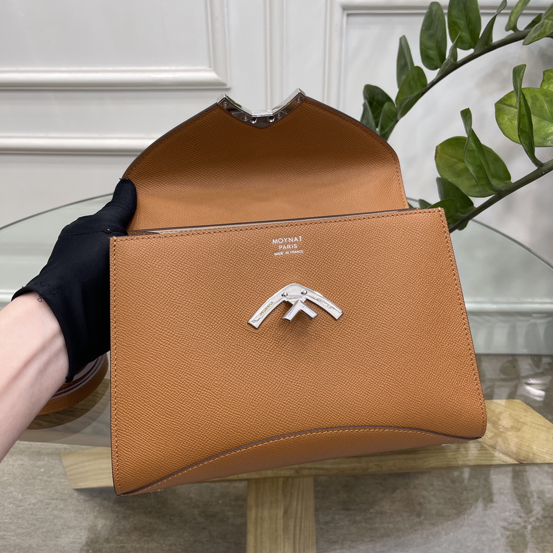 [TOP] MOYNAT Gabrielle Bag Cowhide 26x18x9cm - Brown - 711 Luxury