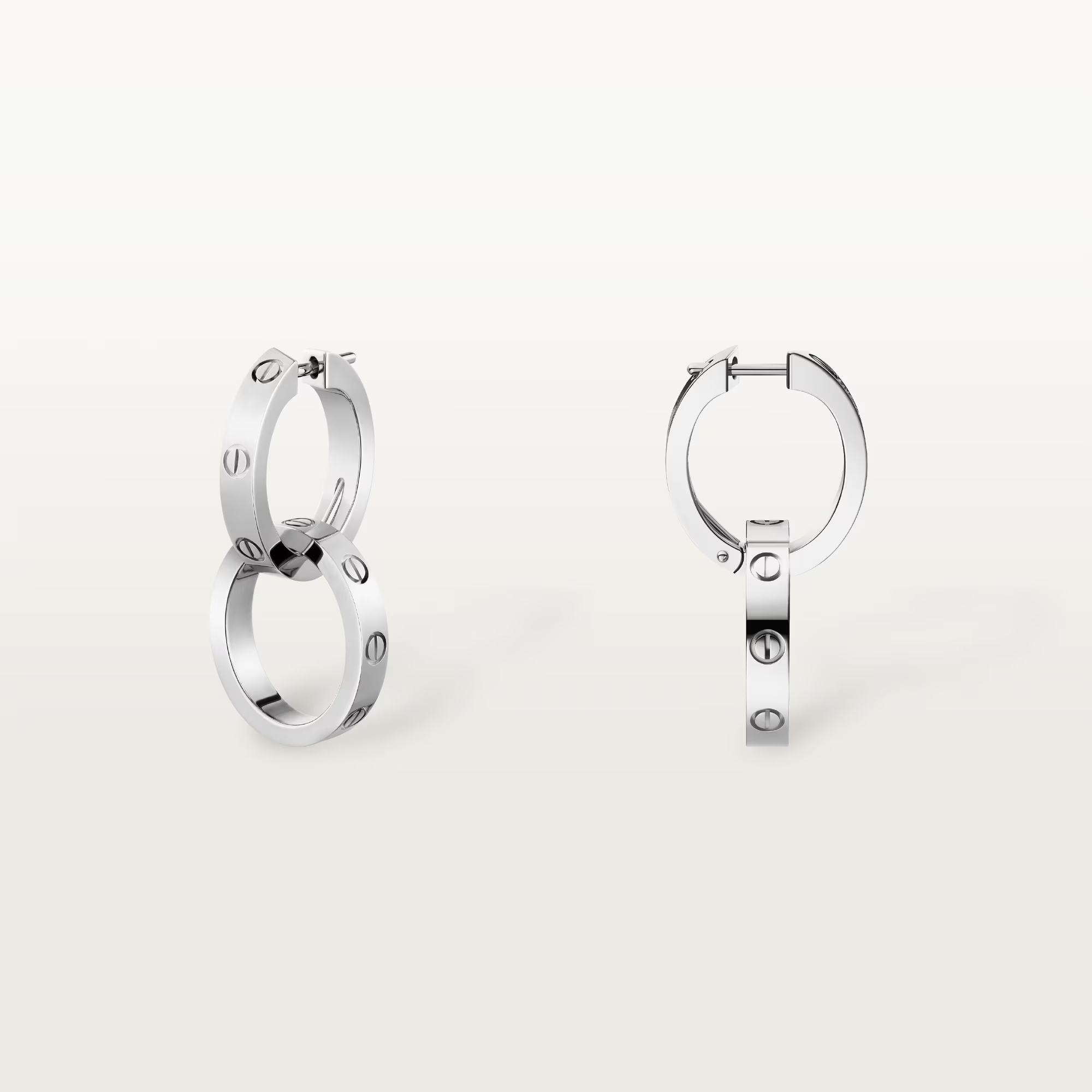 Carty Love Luna Loop Earrings, White Gold, Multiwear