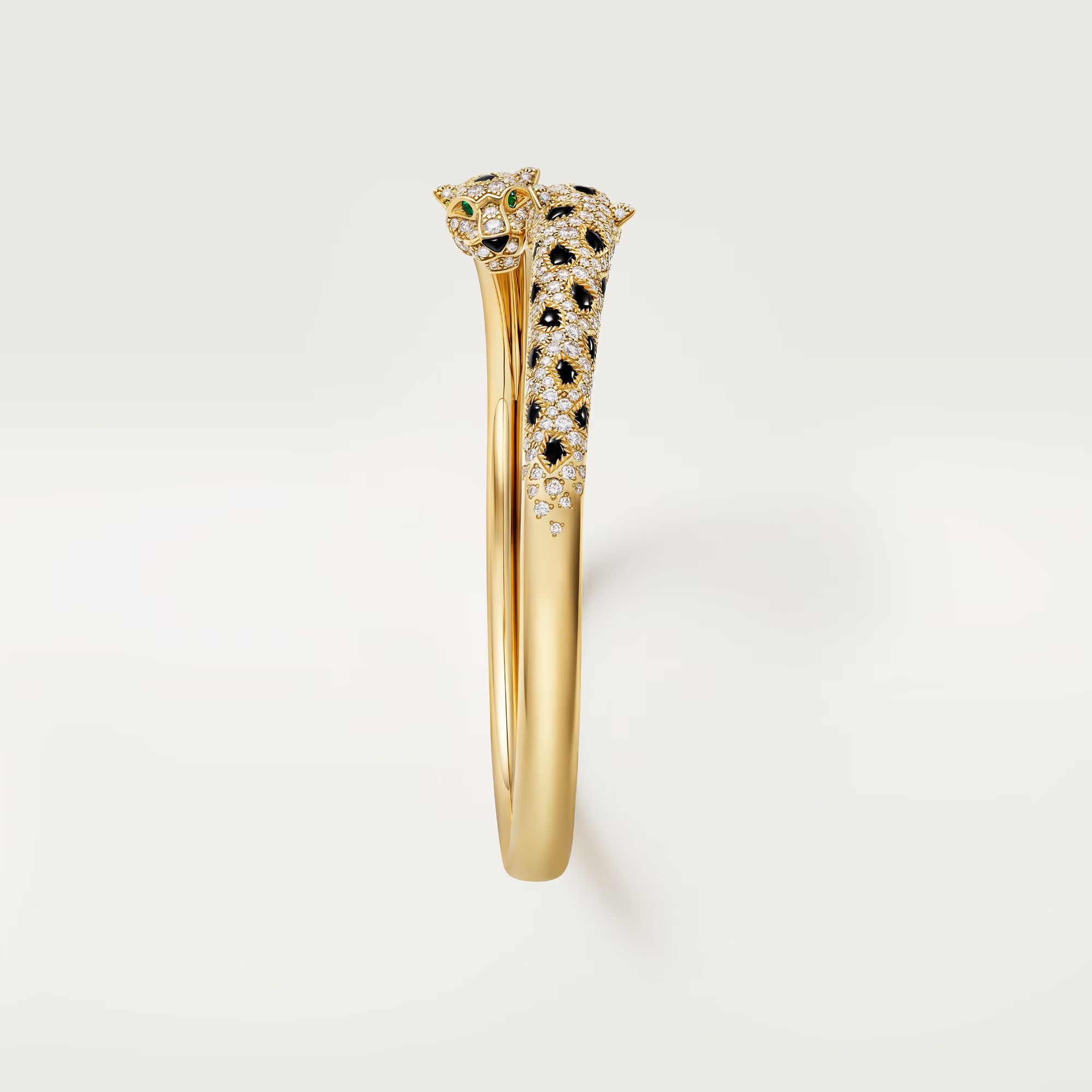 Carty Panther Motif Bracelet, Yellow Gold, Small Model, Half-Paved