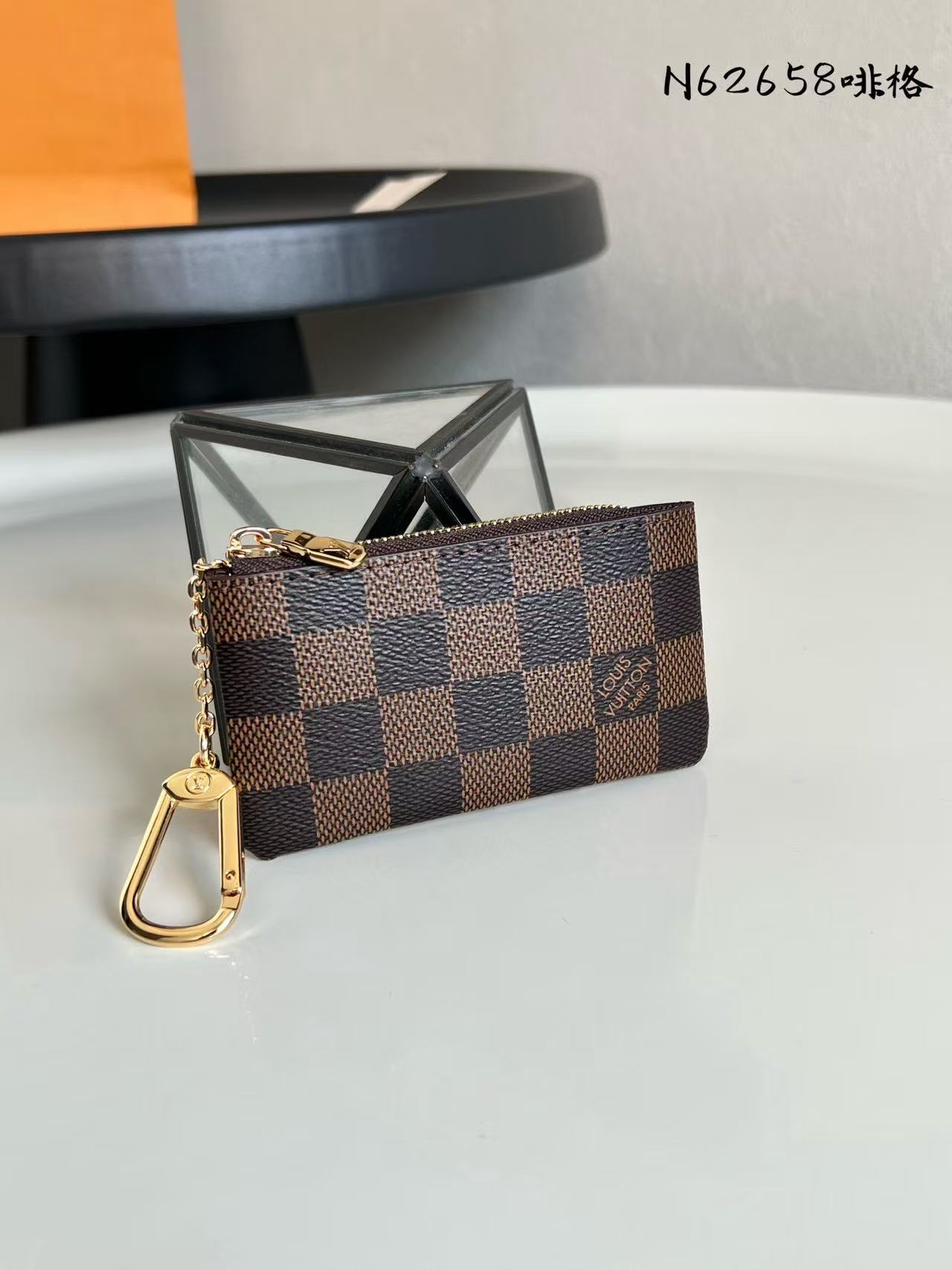 [TOP] Louis Vuitton LV  Damier Ebene Key Pouch - Brown - 711 Luxury