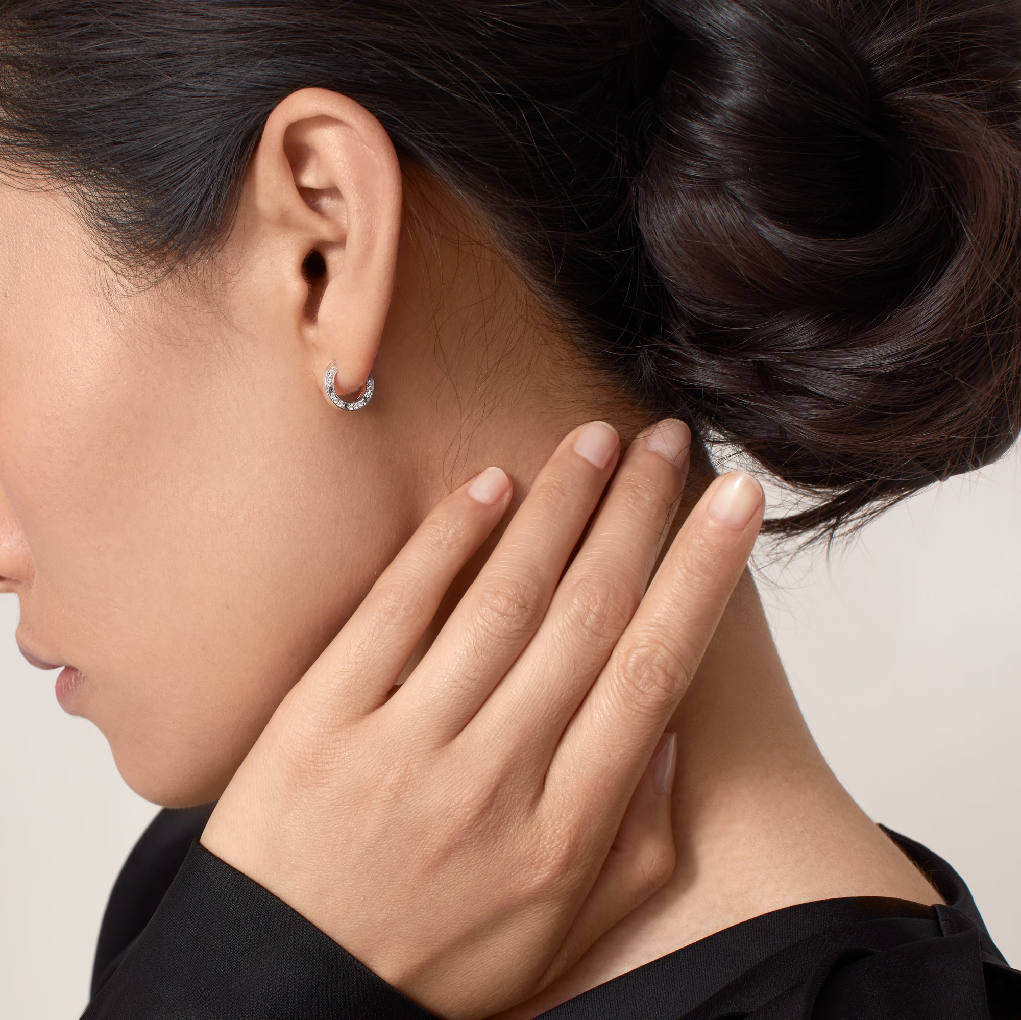 Carty Love Stardust Earrings, White Gold, Paved  Moissanite