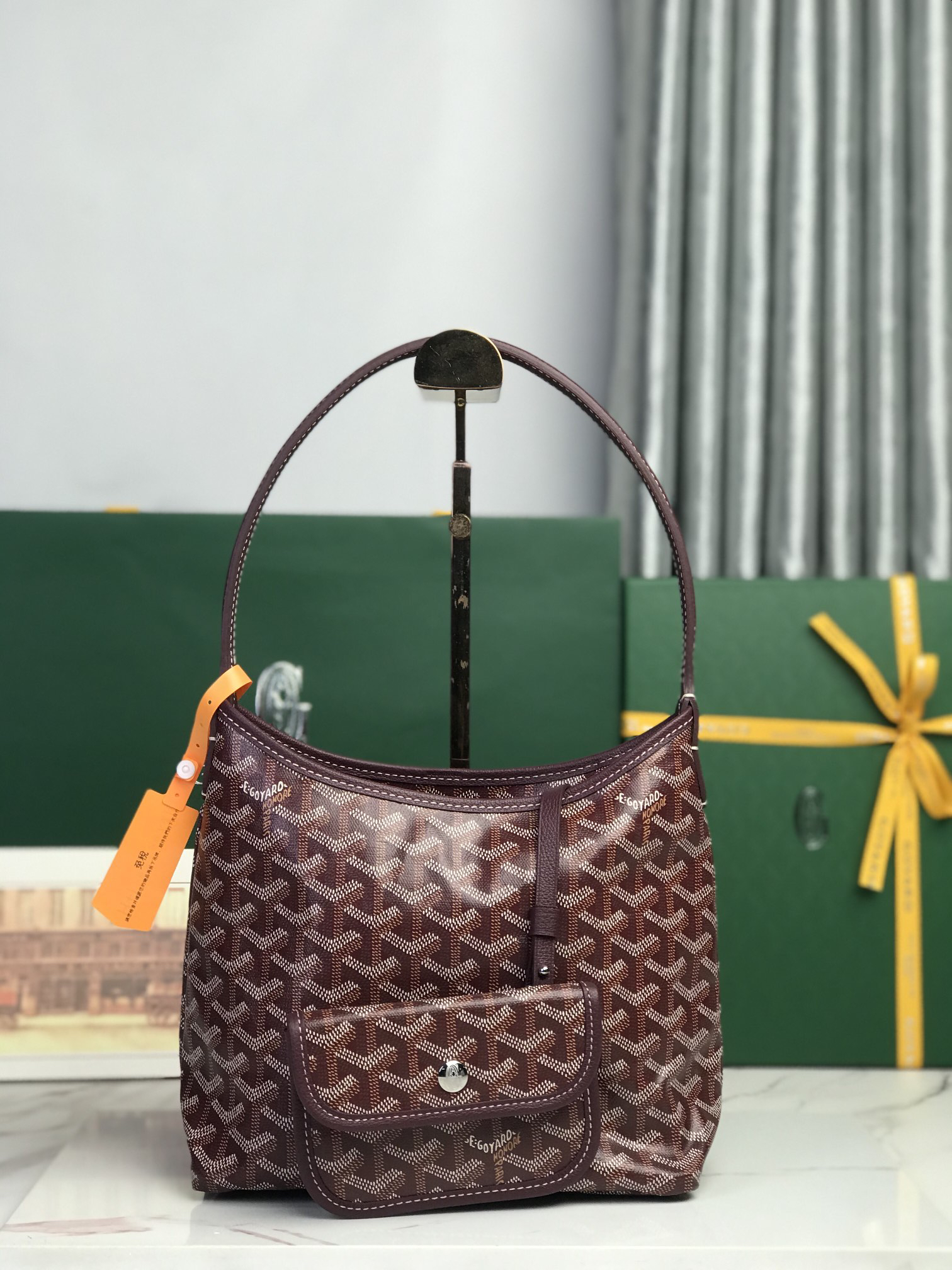 [TOP] Goyard Tote Bag 26*11*22cm  -  Wine Red - 711 Luxury