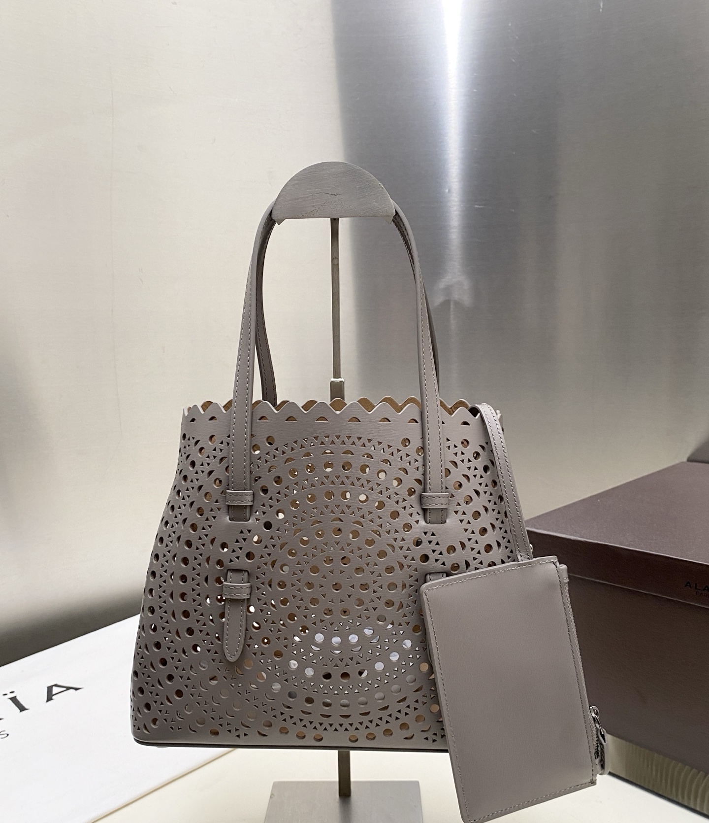 [TOP] ALAIA LE MINA 25 Bag 25*20*12 cm - Grey - 711 Luxury