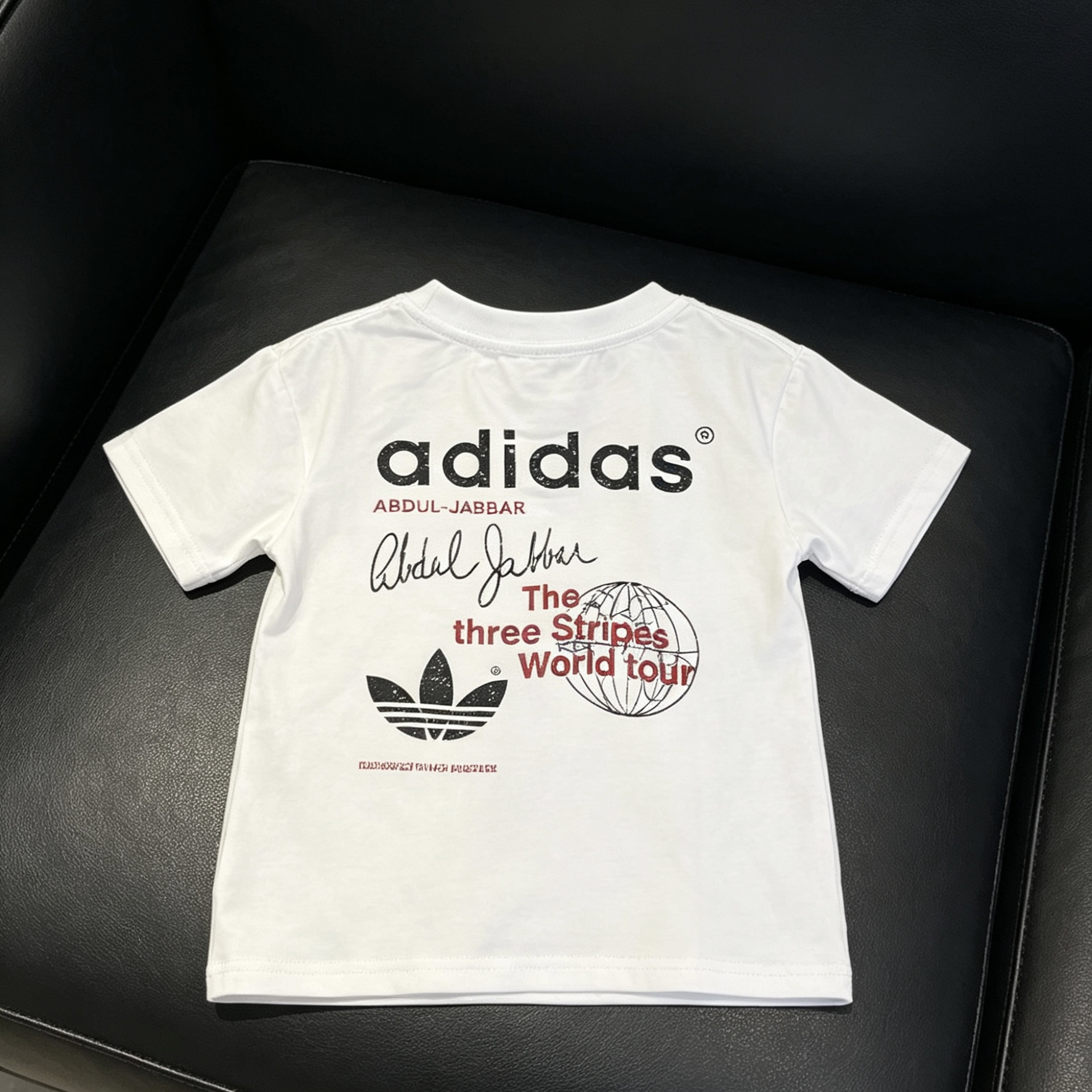 Adidas Short Sleeve Tee For Men Women Boys Girls Signature Globe Print Full Tags Sizes 90-150 S-2XL