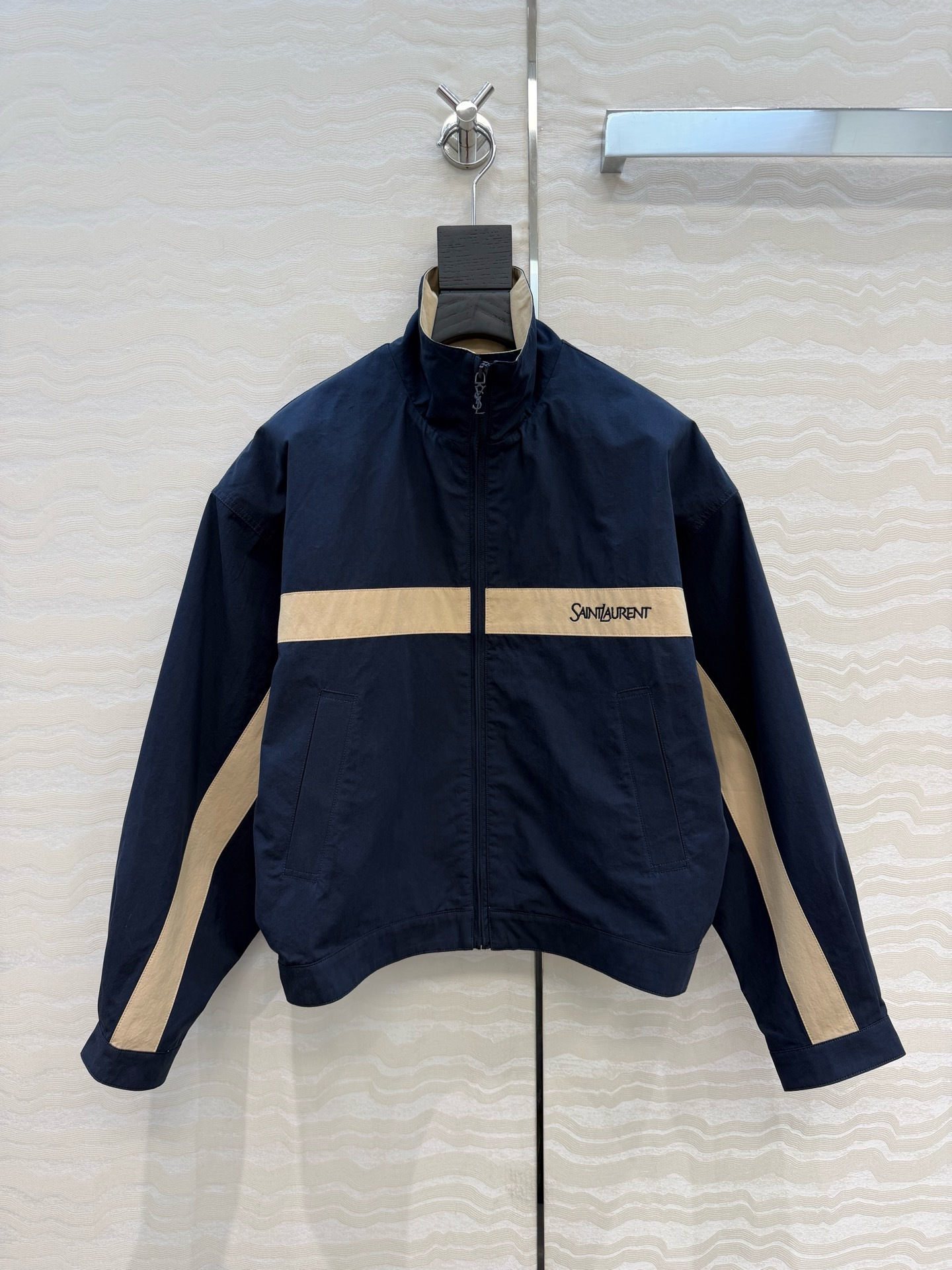 SAINT LAURENT jacket in cotton in Beige #387703