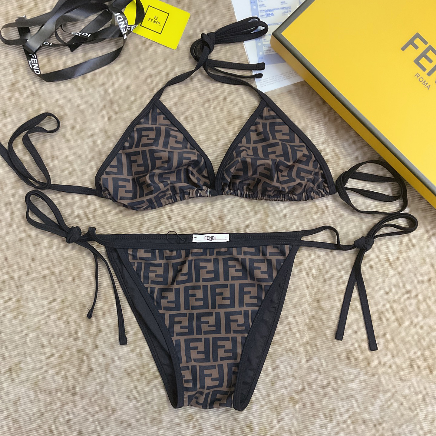 [TOP] FENDI Bikini Swimsuit - Brown - 711 Luxury