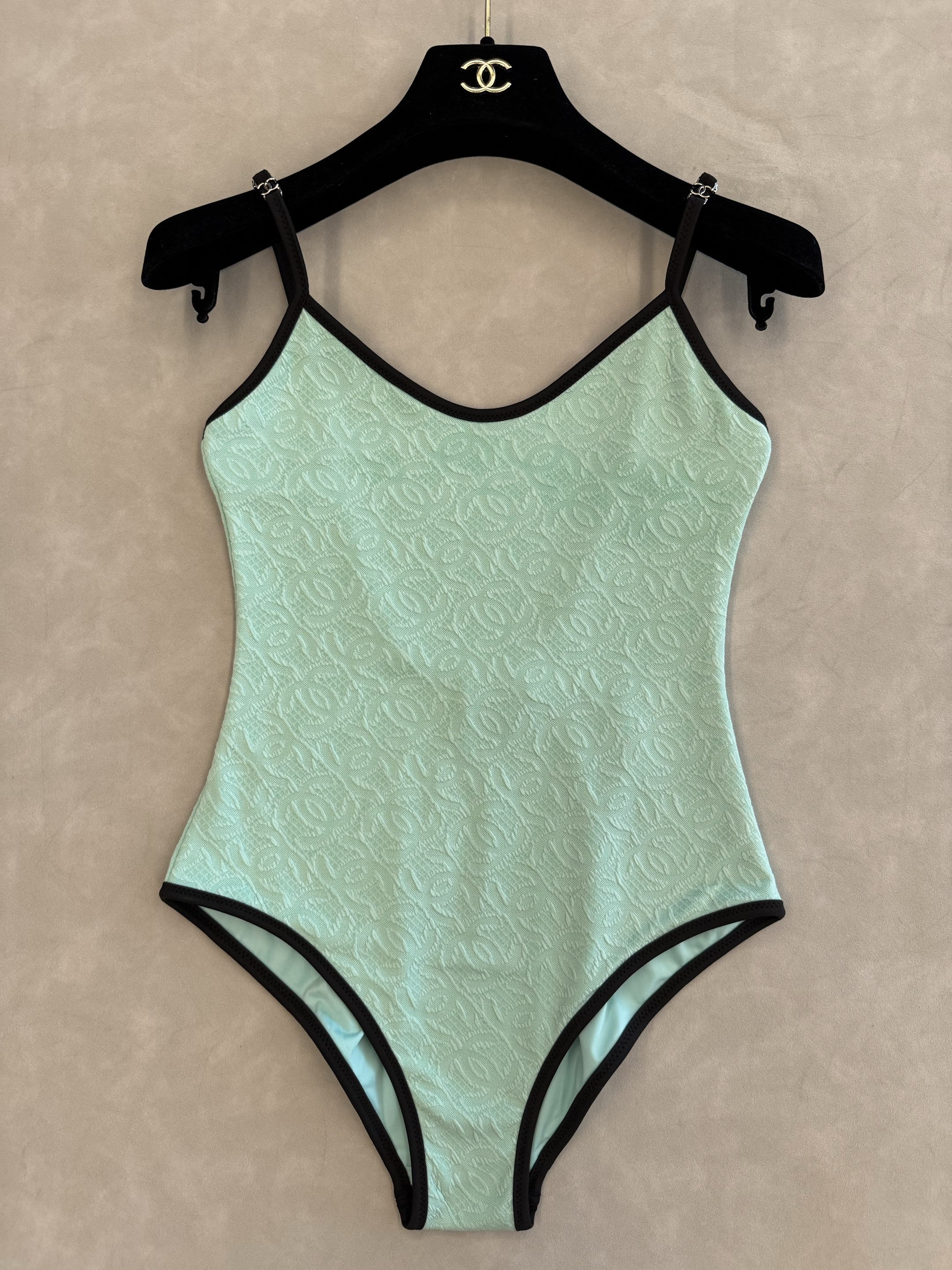 Chanel green Clothing Chanel Coco Beach Embossed Dark Pattern Mint Green Swimsuit #387619 View 2 | Nigo Office