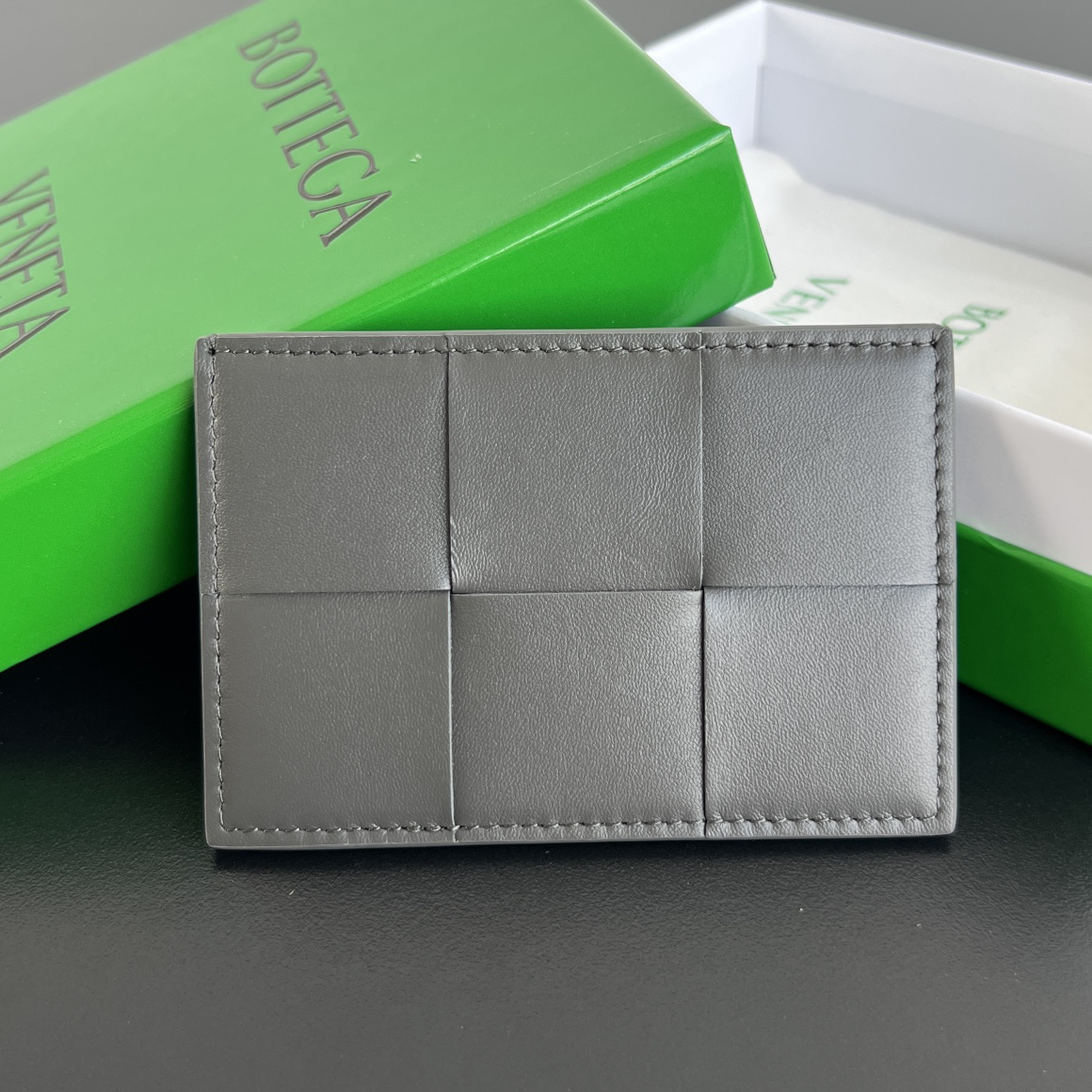 [TOP] Bottega Veneta BV  Card Holder 11x7.5 cm  -  Grey - 711 Luxury