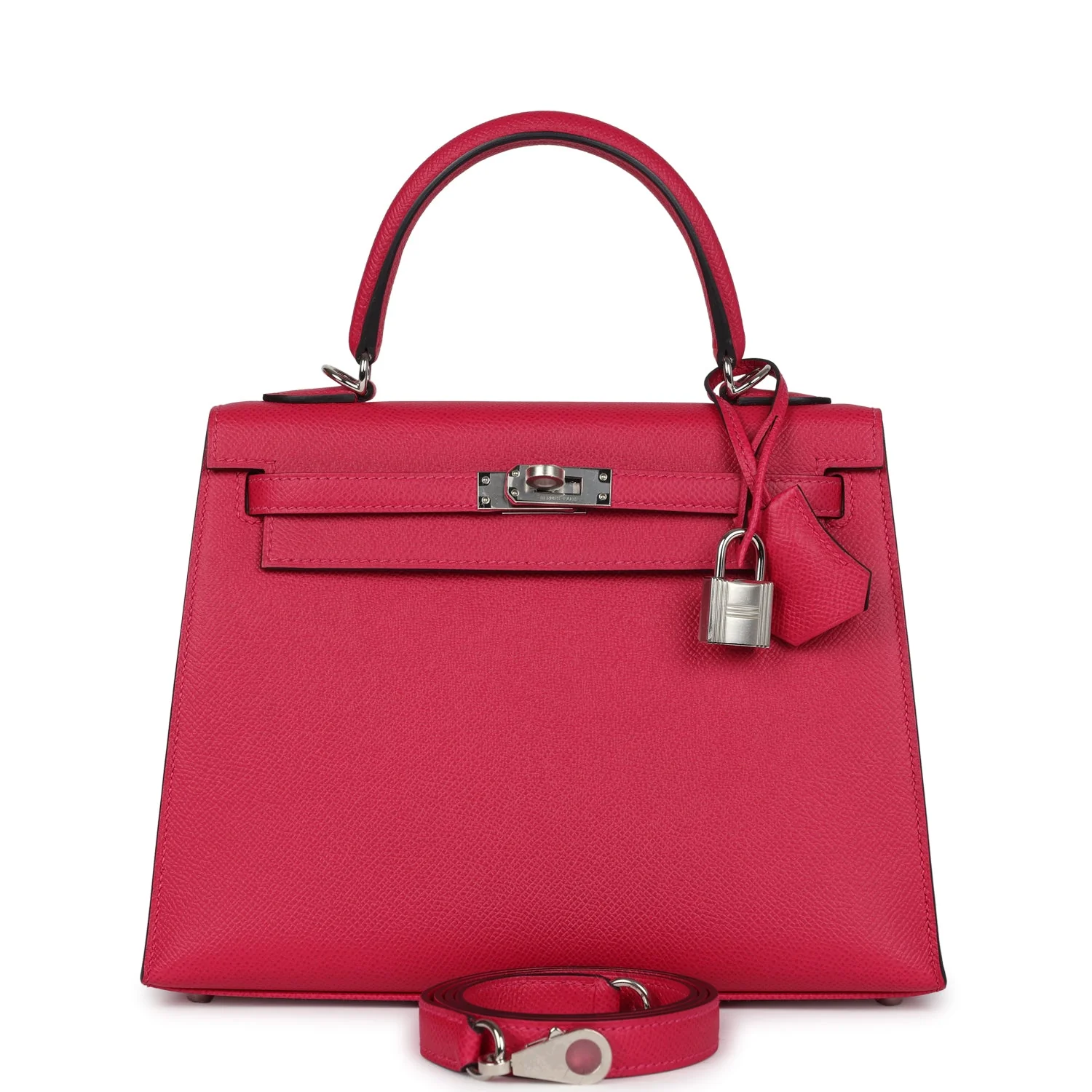 Hermes Kelly Sellier  Framboise Verso Epsom Palladium Hardware