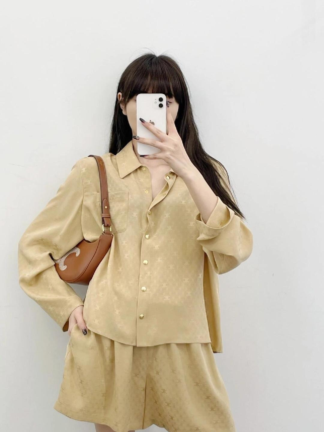 Celine Clothing Celine Silk Jacquard Shirt #379249 View 2 | Nigo Office