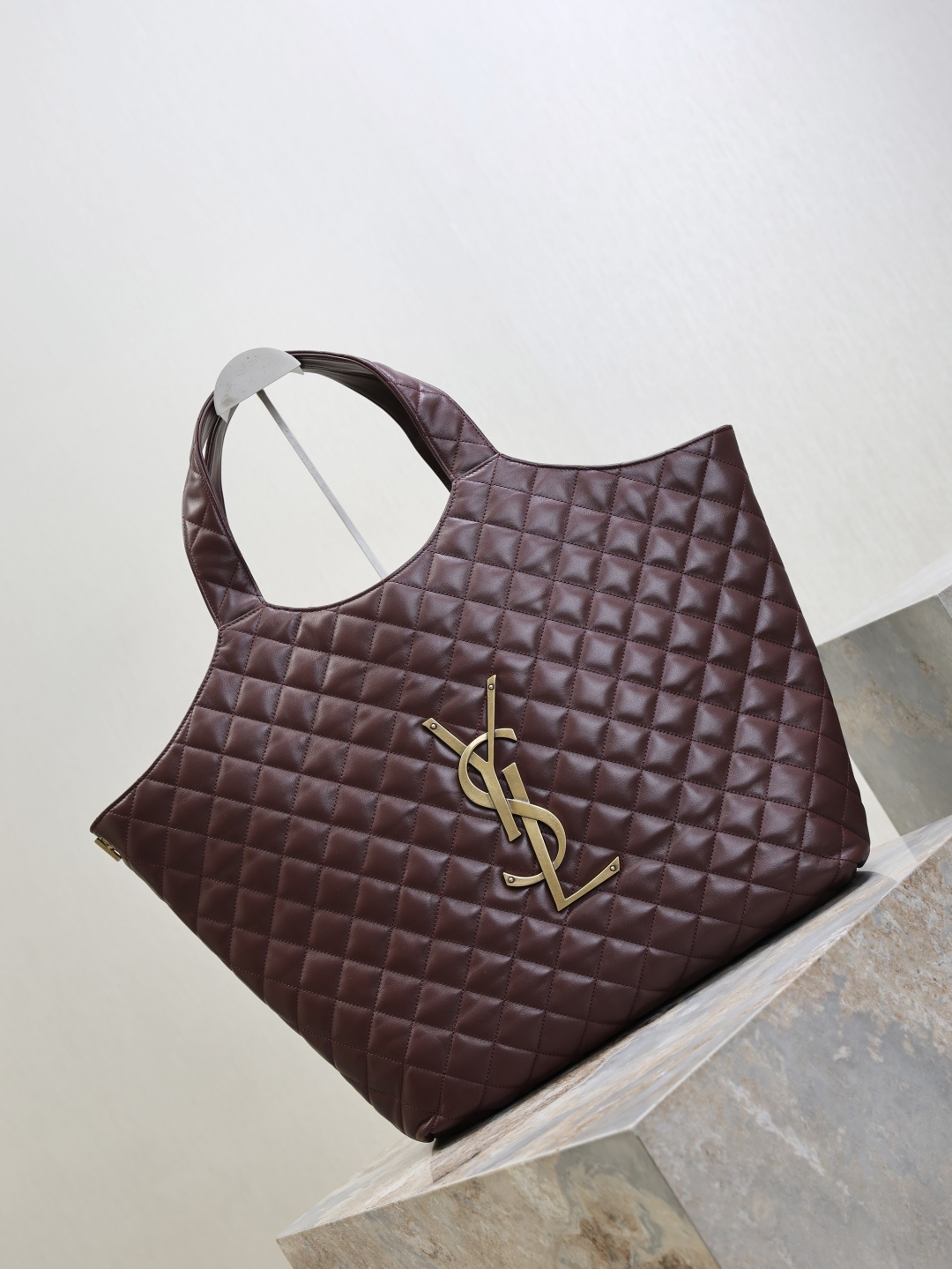 [TOP] Yves Saint Laurent YSL ICARE Bag Lambskin 58/47x61x8cm - Dark Red - 711 Luxury