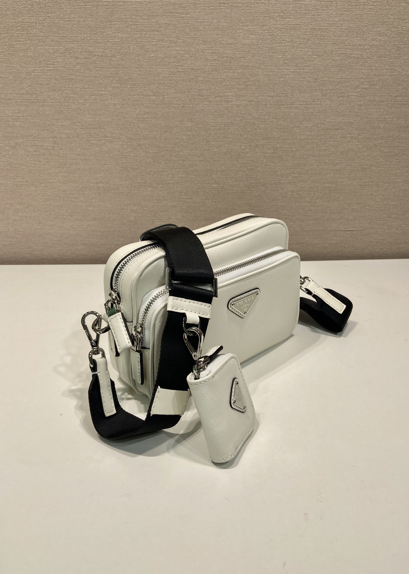 [TOP] PRADA Shoulder Bag Saffiano Leather 20x13.5x7cm