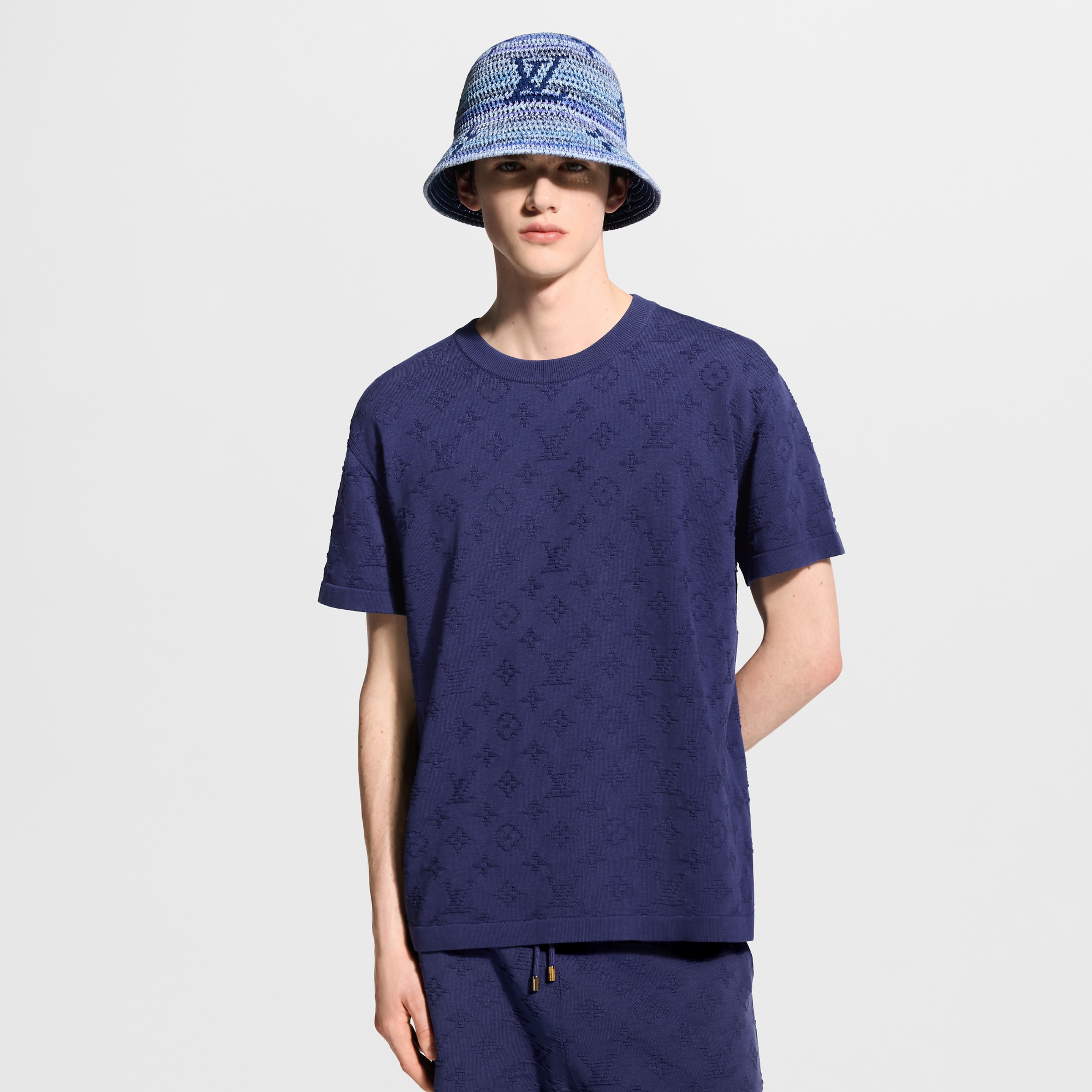 Louis Vuitton Accessory LOUIS VUITTON Monogram Short-Sleeved Crewneck #390717 View 2 | Nigo Office