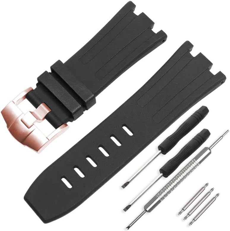 CWYTTZQ 28mm Rubber Watch Band for Audemars Piguet Royal Oak Offshore AP Watch Men 15703 15710 Outdoor Sports Wristband Accessory Watch Strap Replacement