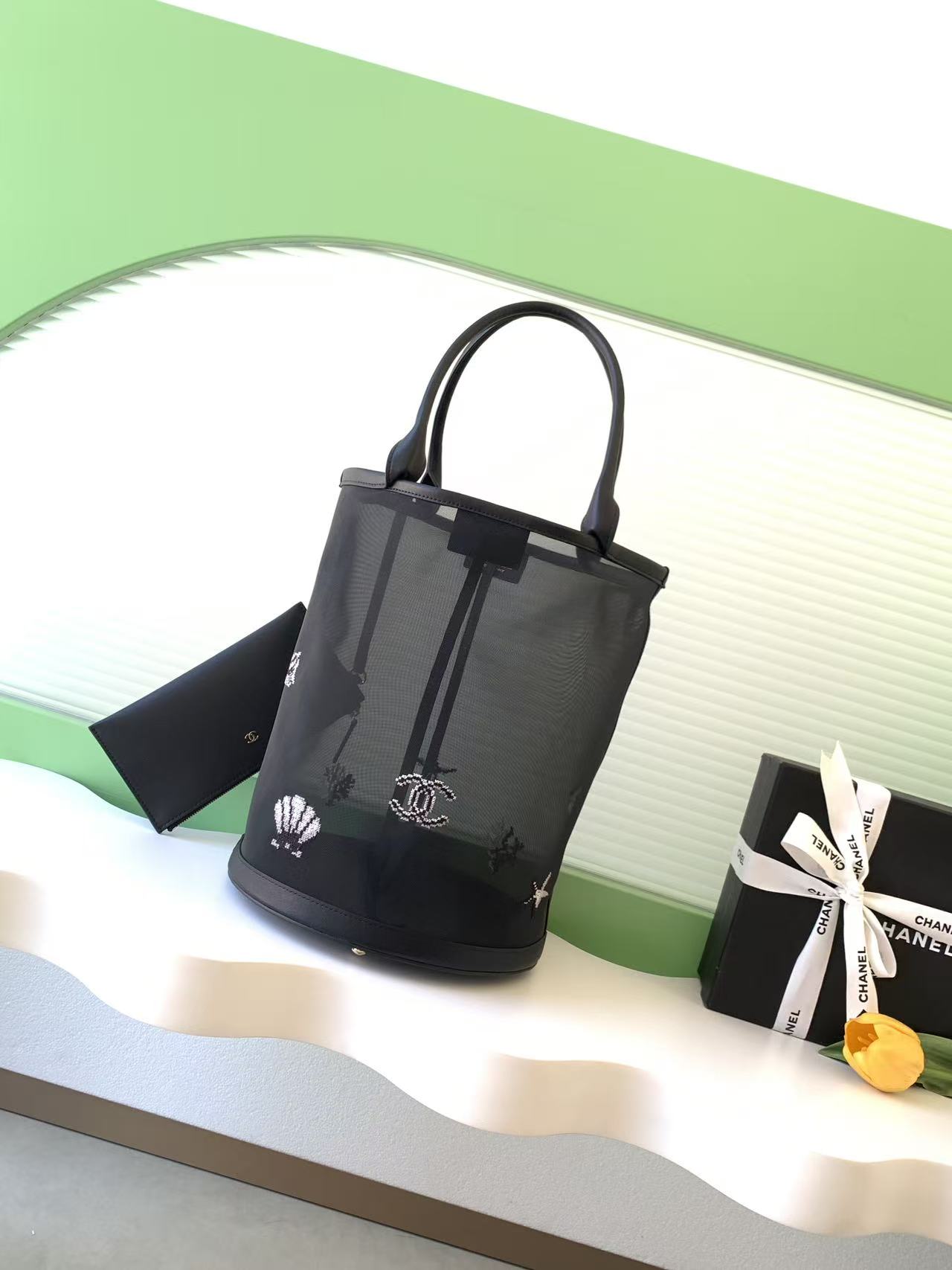 [TOP] CHANEL Net Fabric Handbag 31-24-23cm - 2 Colors - 711 Luxury