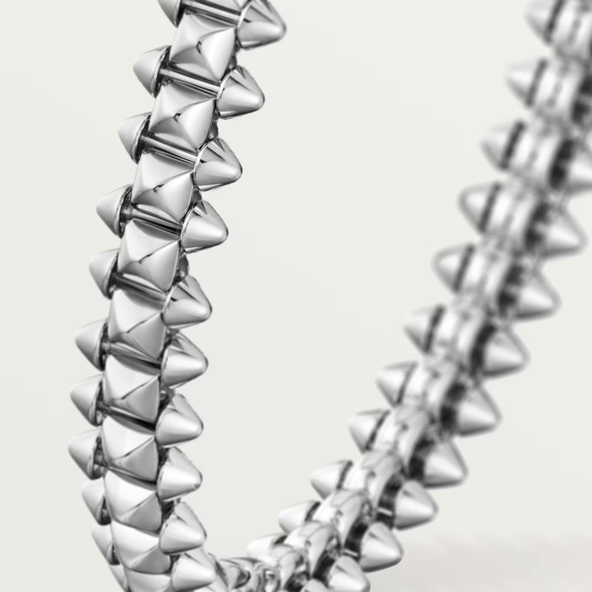 Carty Bullet Bracelet, White Gold, Medium Model